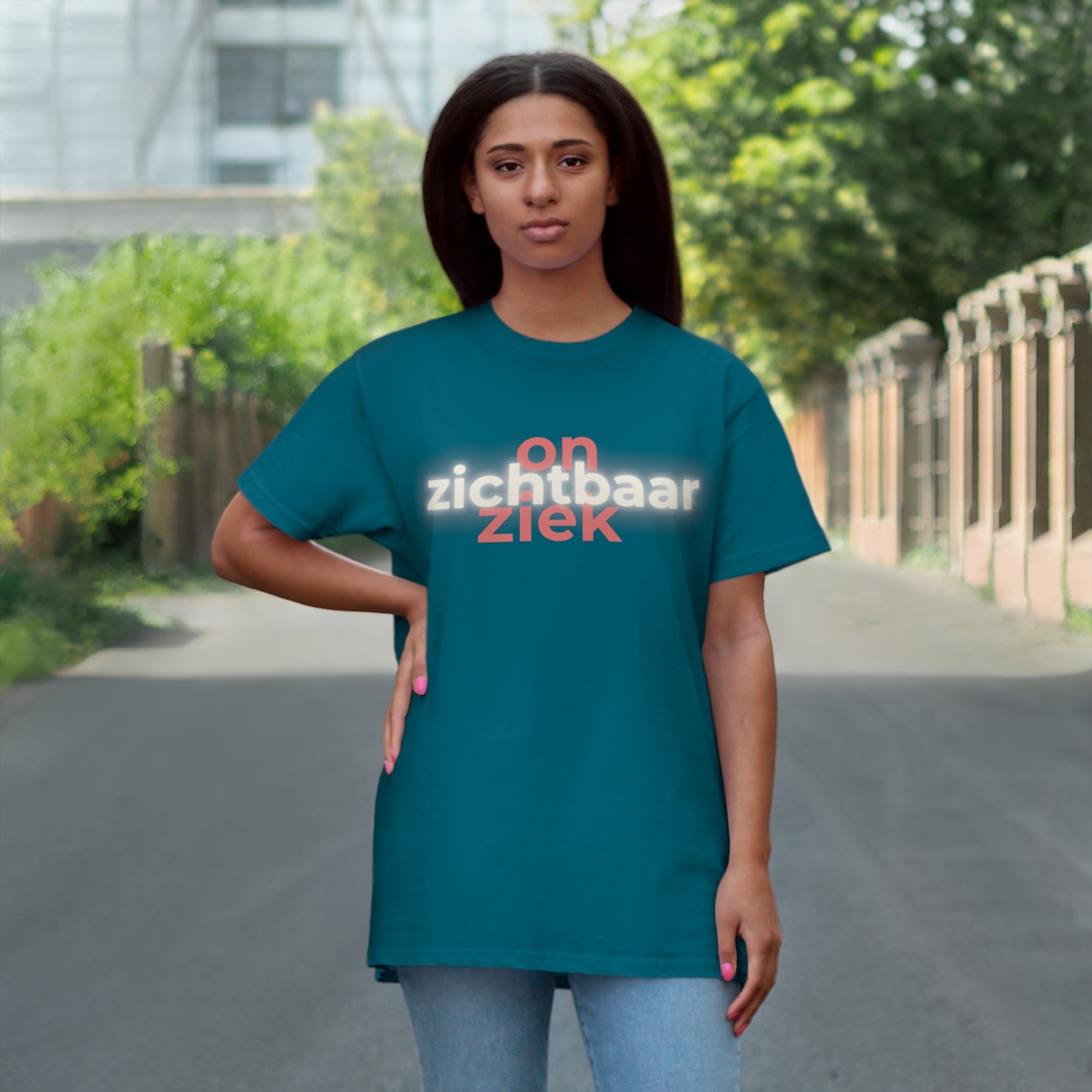 Uniseks T-Shirt - 'Onzichtbaar ziek'
