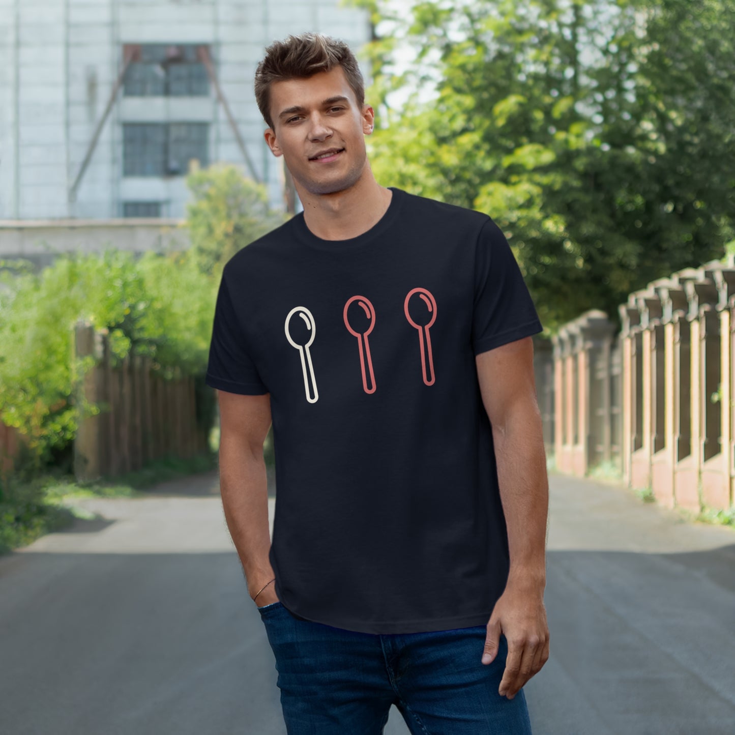 Uniseks T-Shirt - 'Spoons'