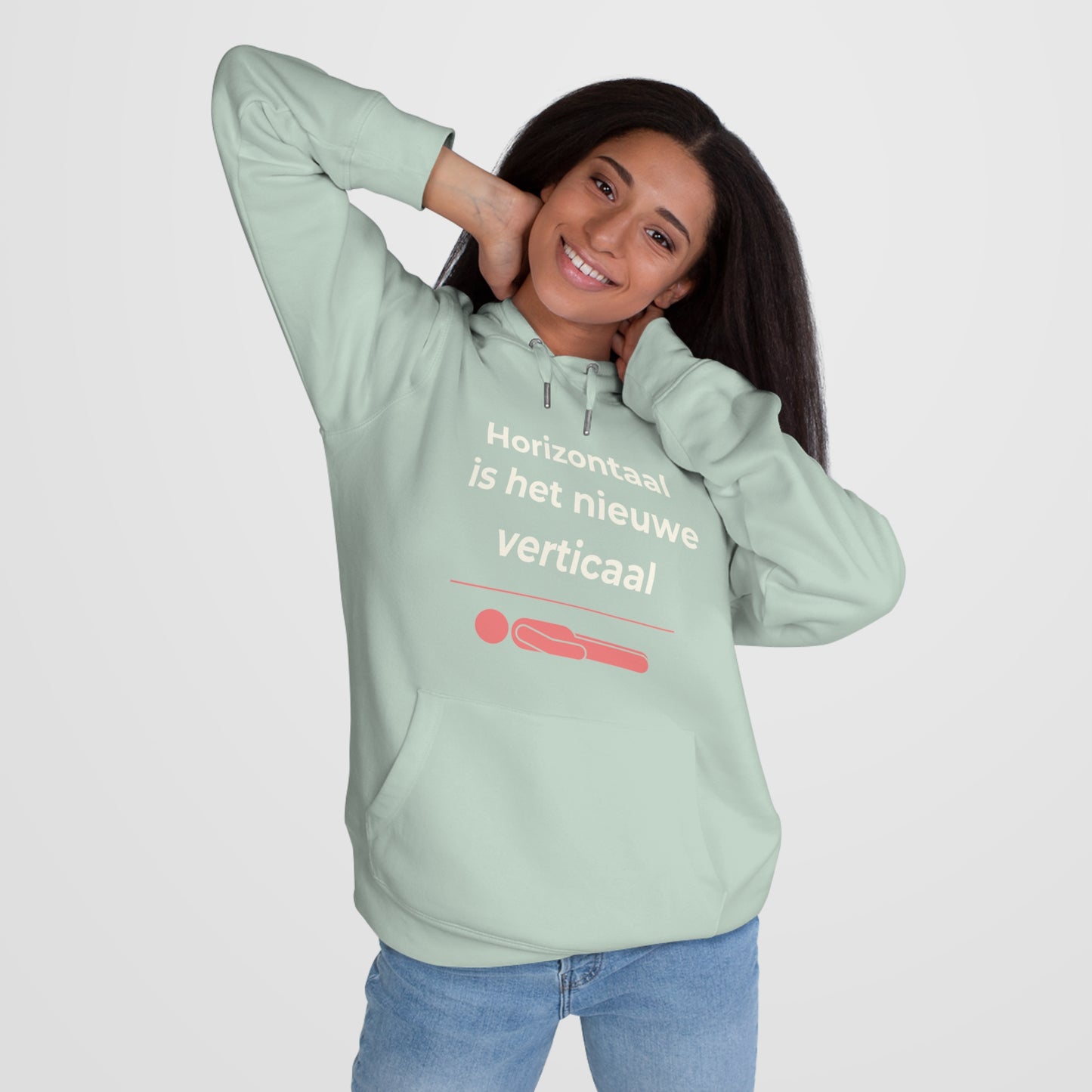 Hoodie - Horizontaal is het nieuwe verticaal