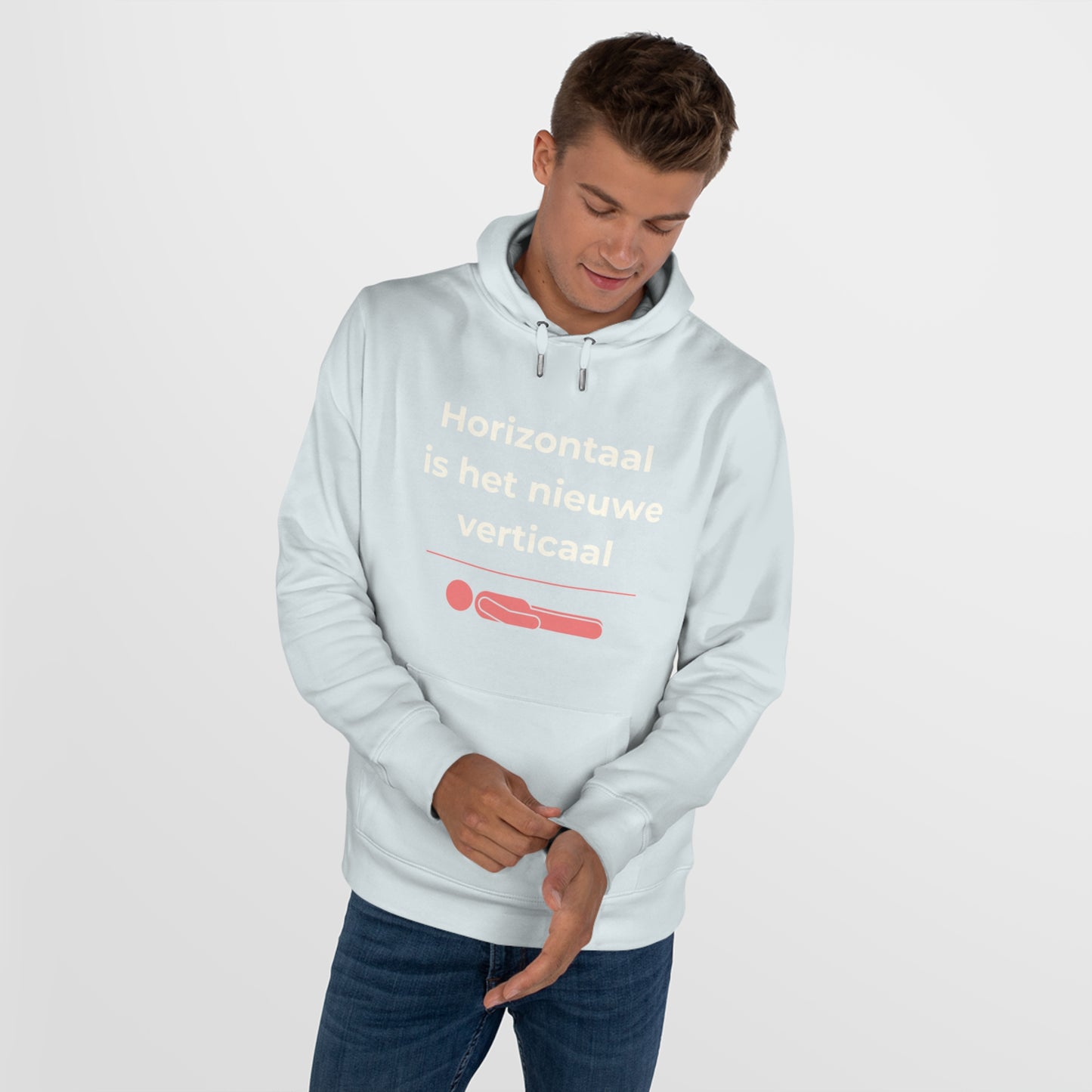 Hoodie - Horizontaal is het nieuwe verticaal
