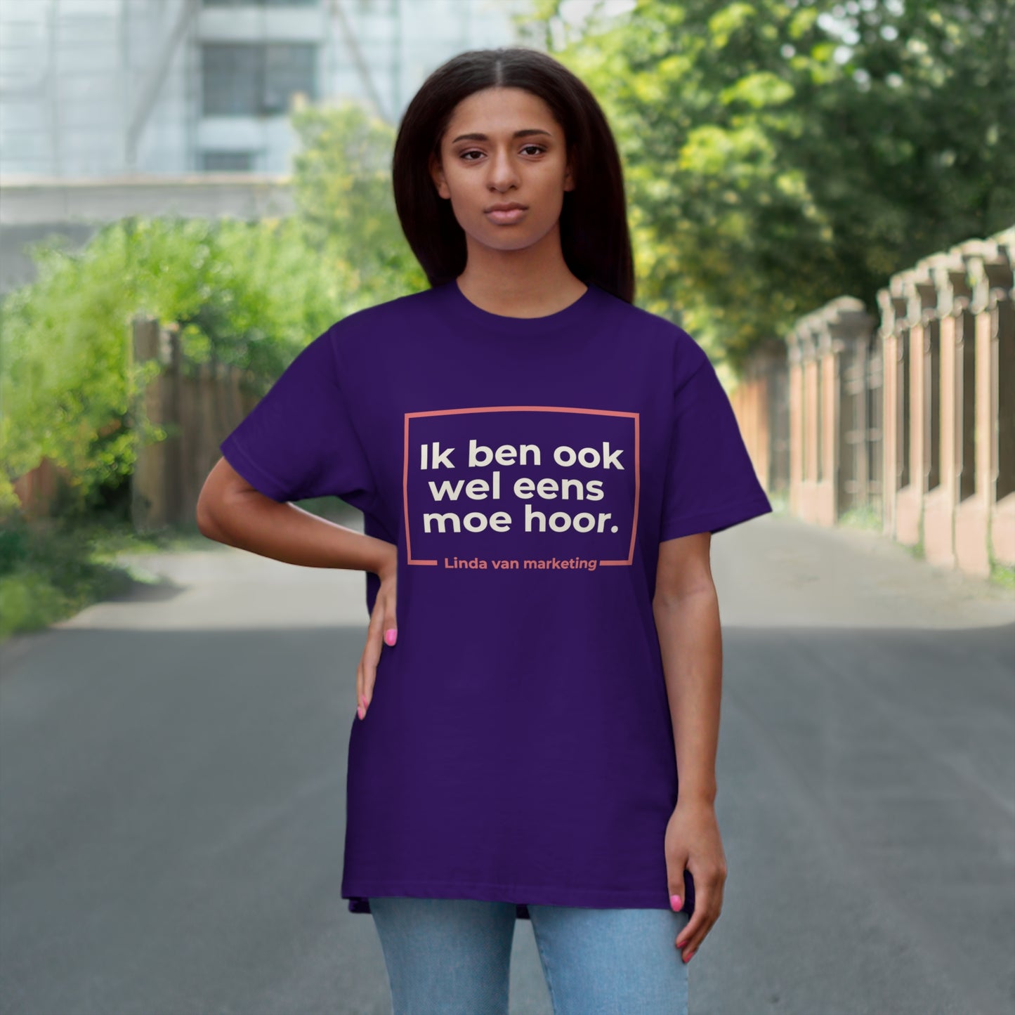 Uniseks T-Shirt - 'Ik ben ook wel eens moe hoor'