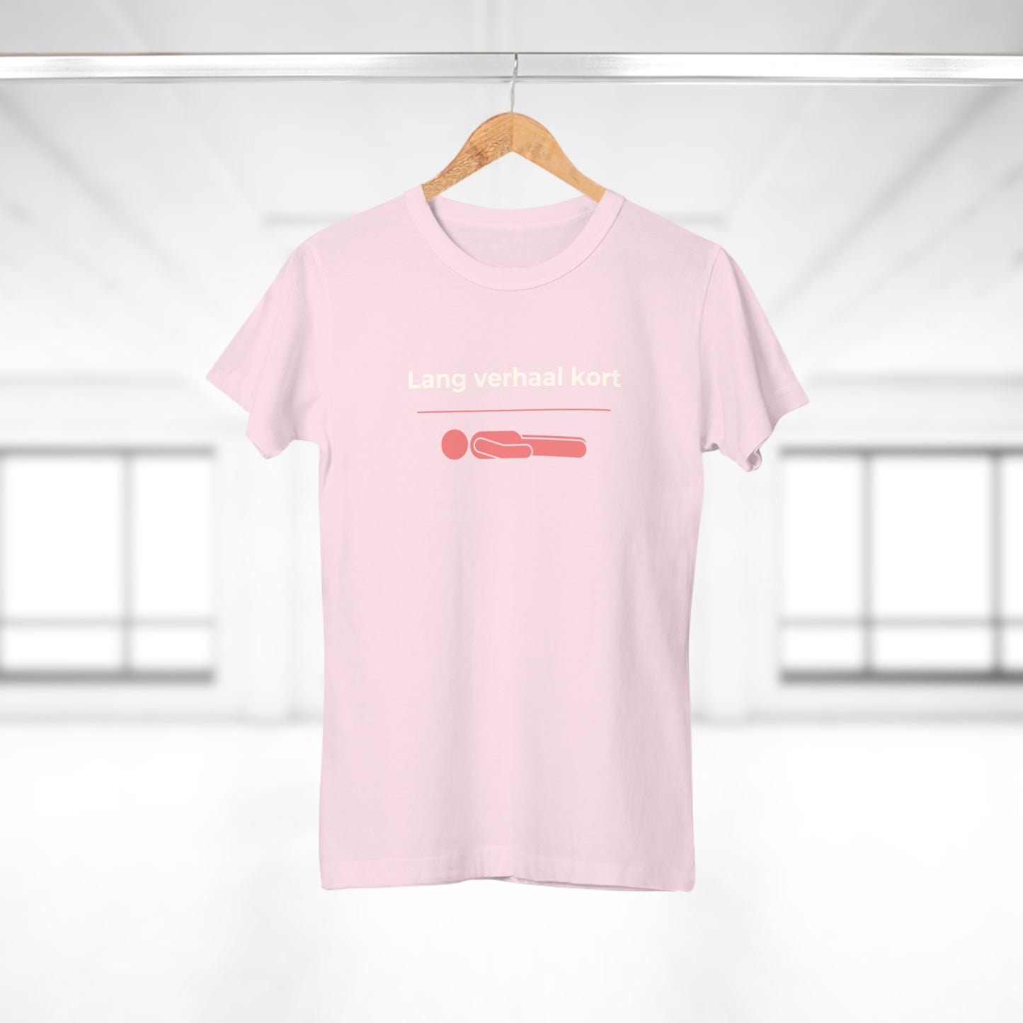 Dames T-shirt - Lang verhaal kort
