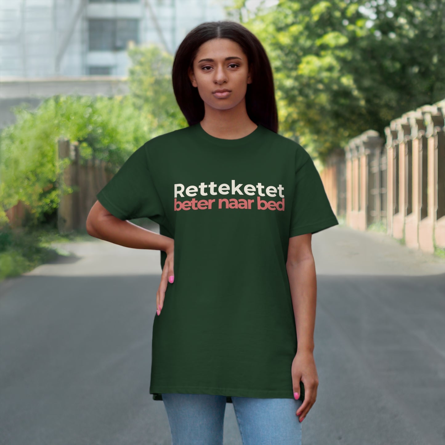 Uniseks T-Shirt - 'Retteketet beter naar bed'