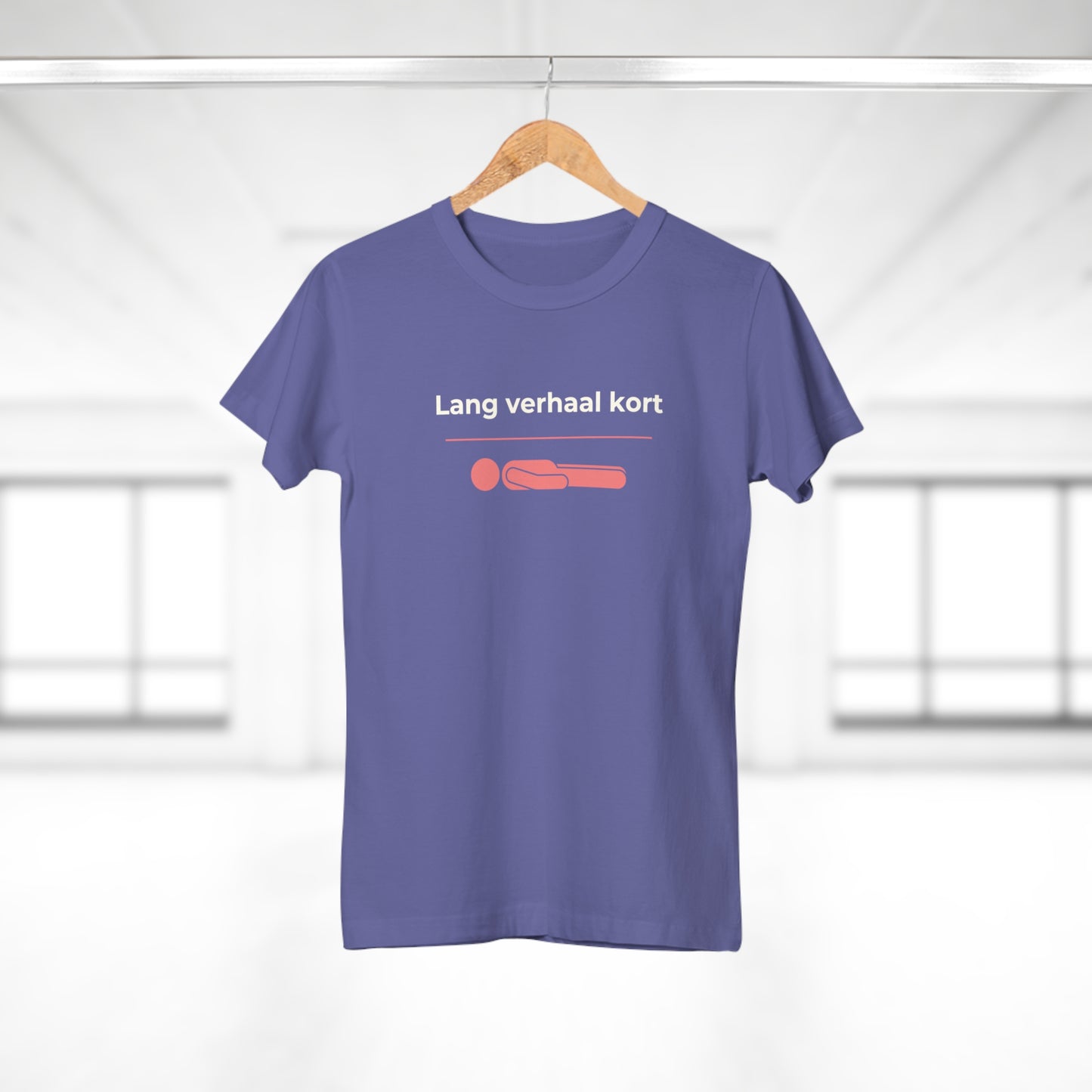 Dames T-shirt - Lang verhaal kort