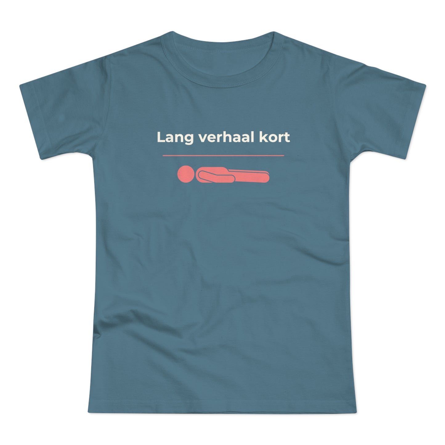 Dames T-shirt - Lang verhaal kort