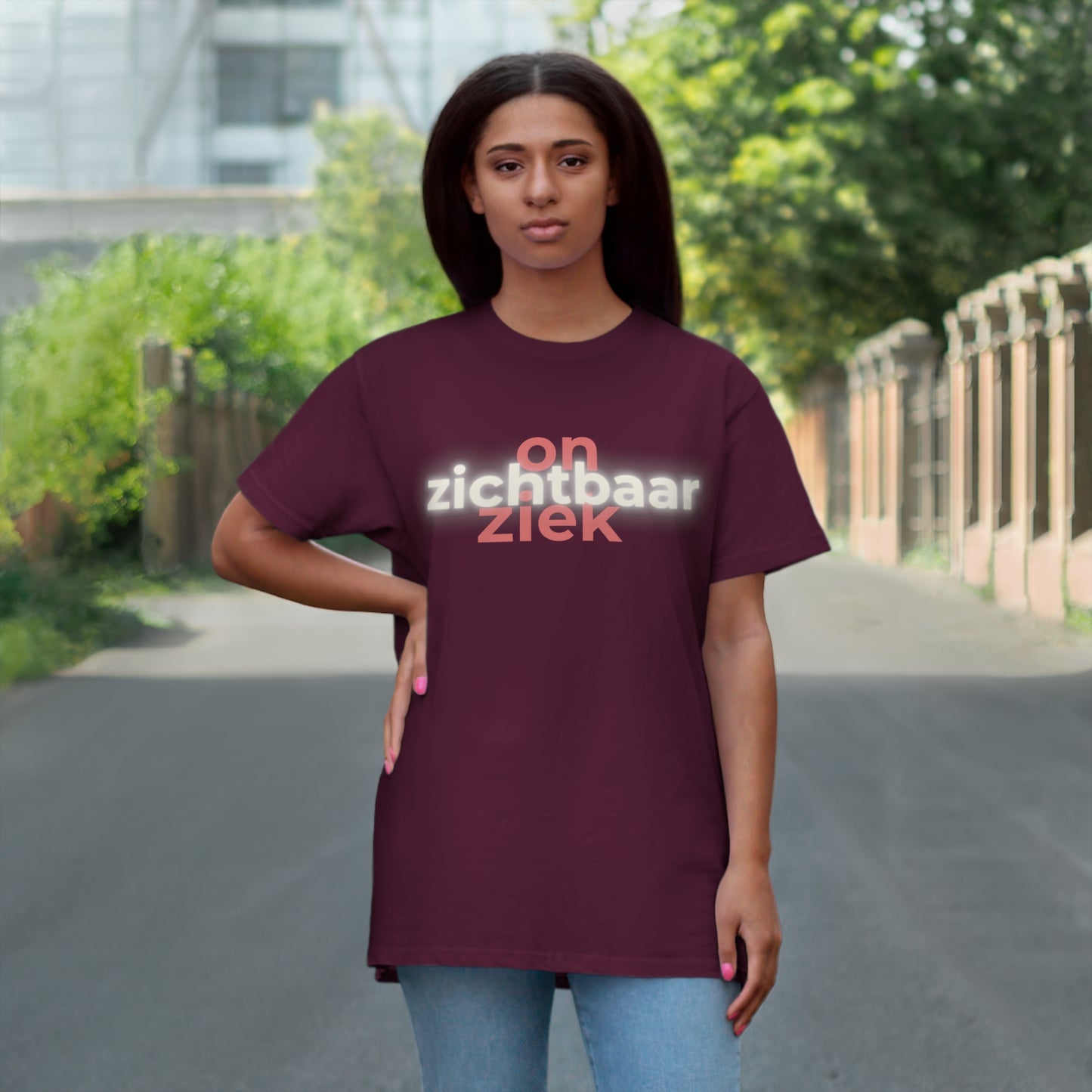 Uniseks T-Shirt - 'Onzichtbaar ziek'