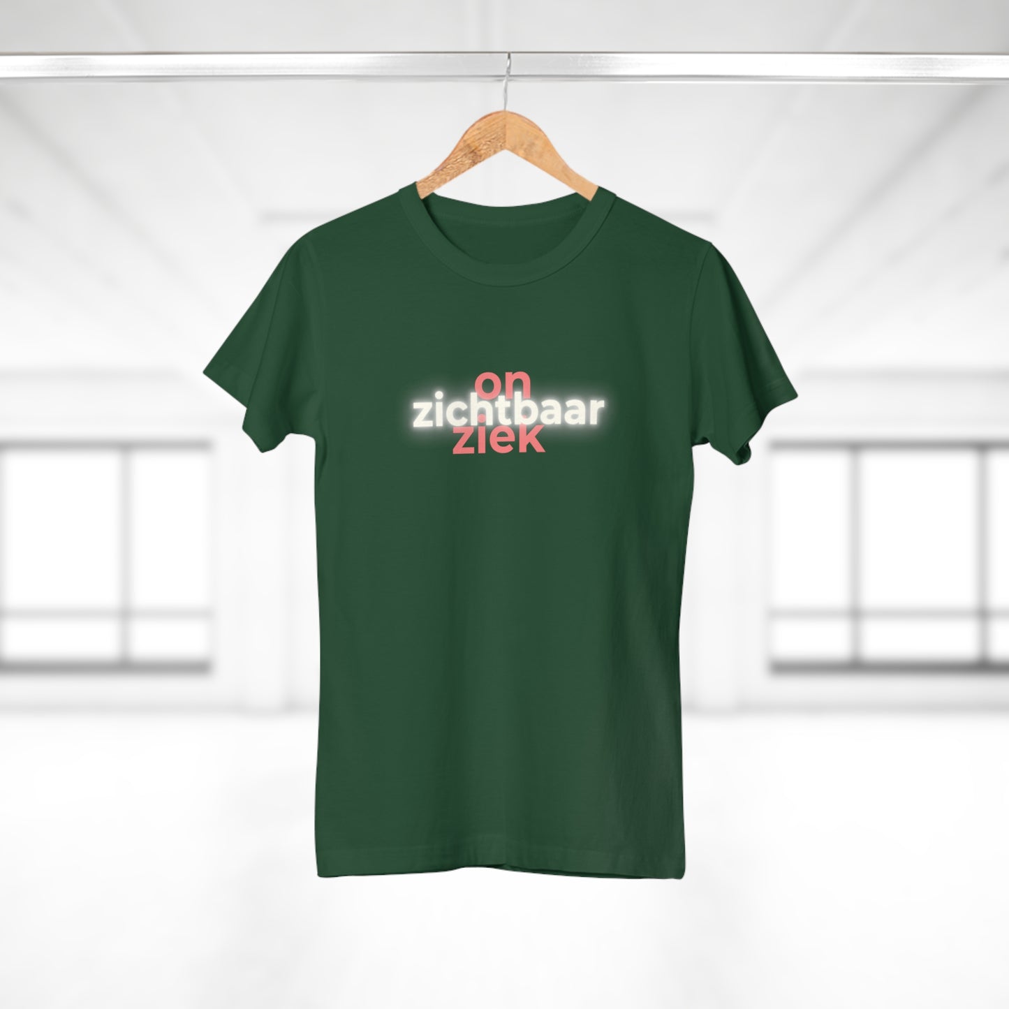 Dames T-shirt - Onzichtbaar ziek