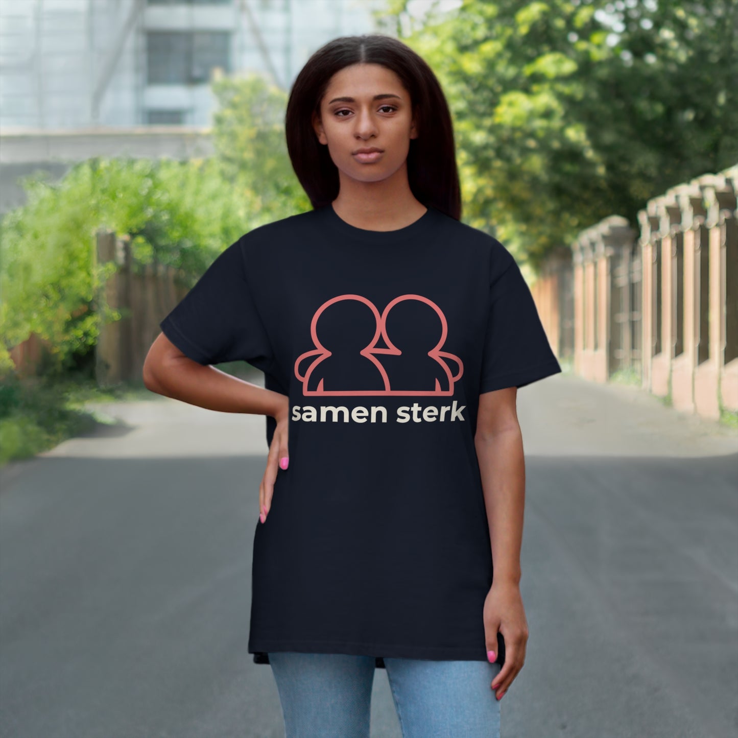 Uniseks T-Shirt - 'Samen sterk'