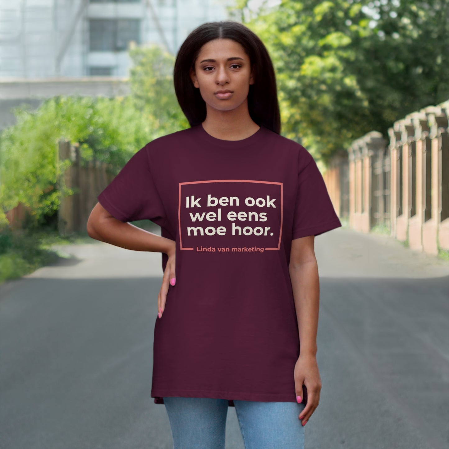 Uniseks T-Shirt - 'Ik ben ook wel eens moe hoor'