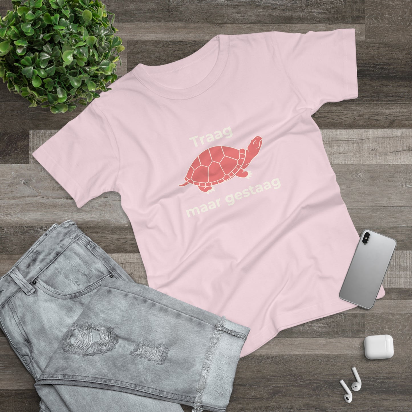 Dames T-shirt - Traag maar gestaag