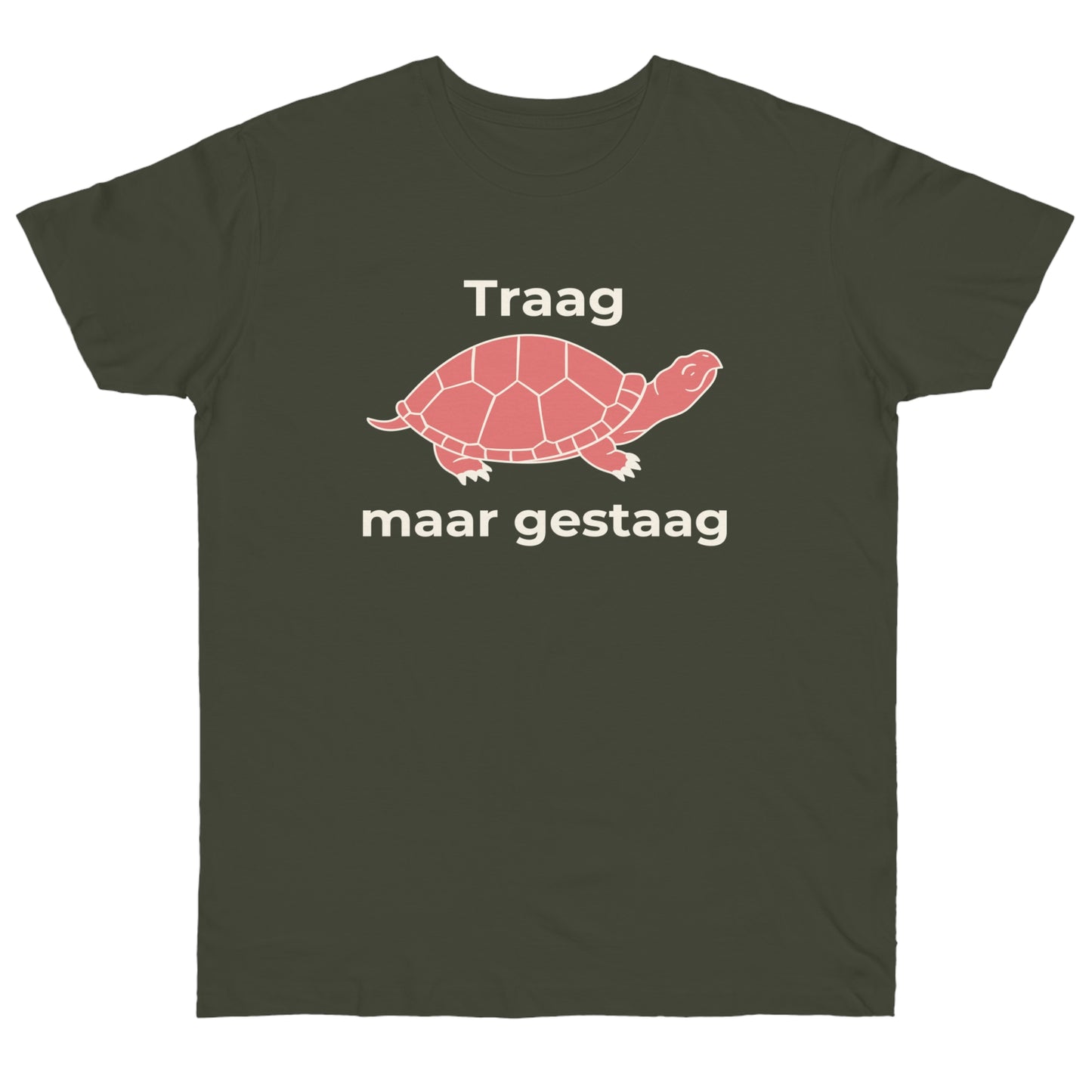 Uniseks T-Shirt - 'Traag maar gestaag'