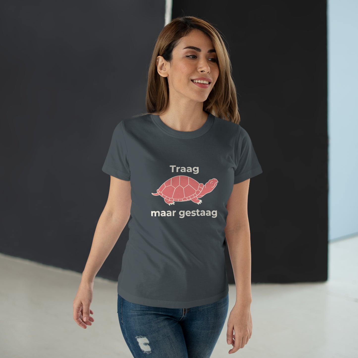 Dames T-shirt - Traag maar gestaag