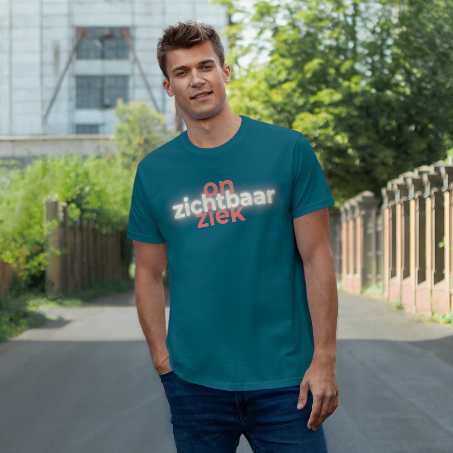 Uniseks T-Shirt - 'Onzichtbaar ziek'