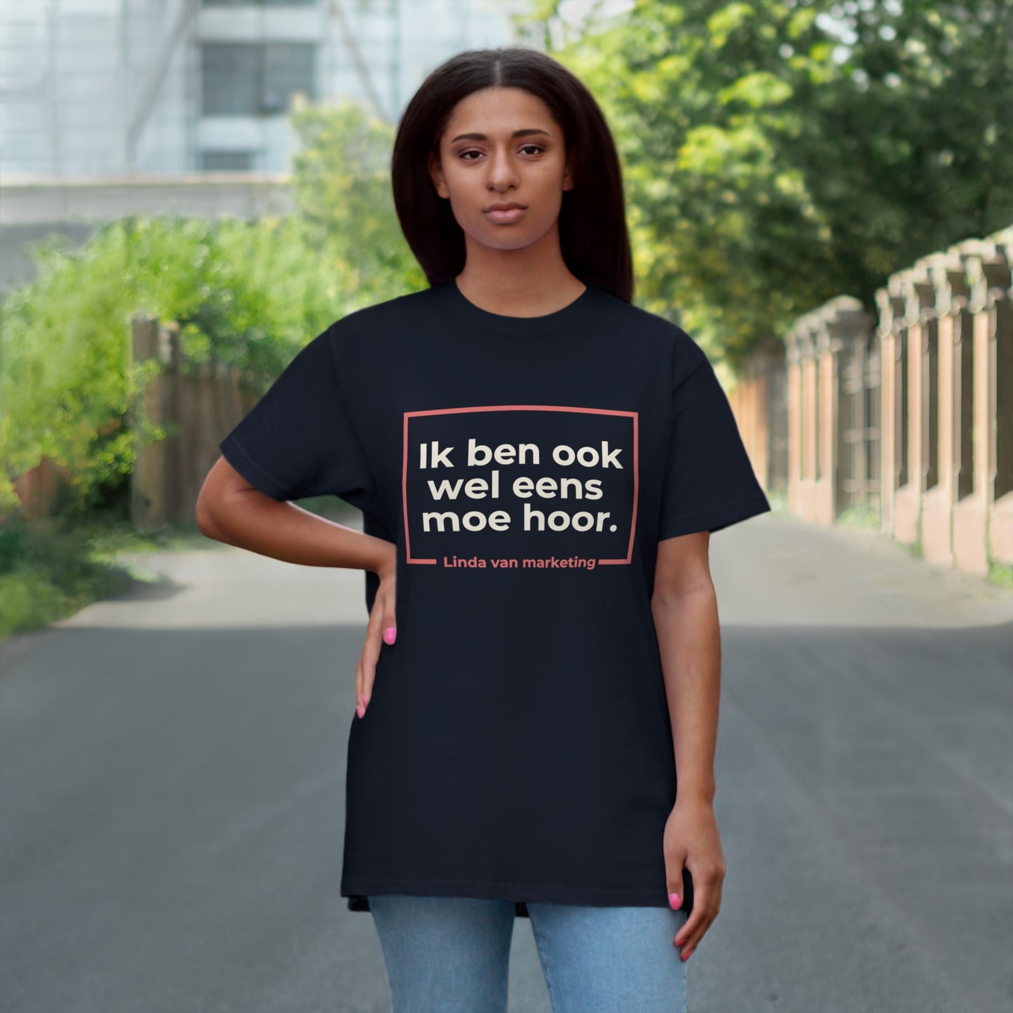 Uniseks T-Shirt - 'Ik ben ook wel eens moe hoor'