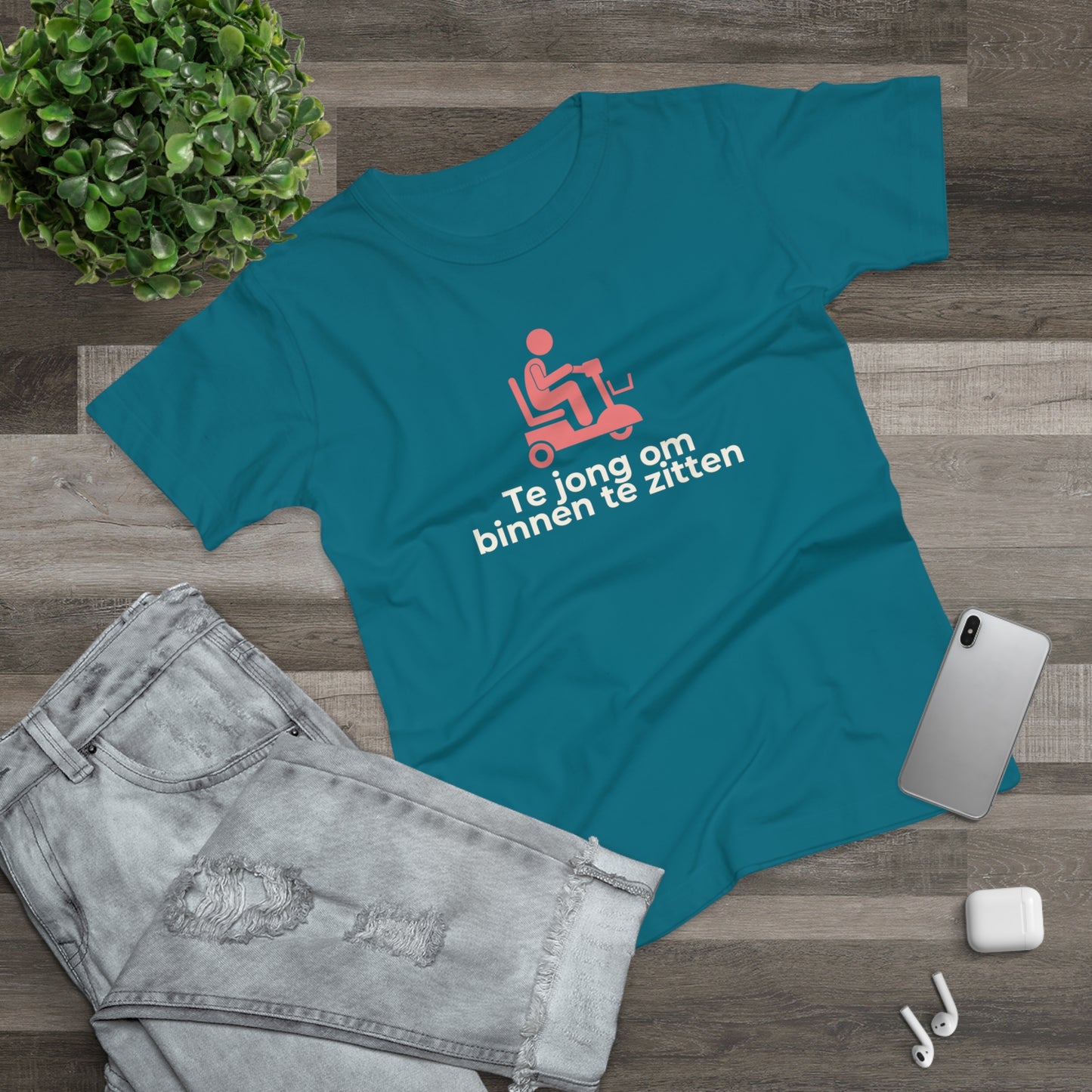 Dames T-shirt - Te jong om binnen te zitten
