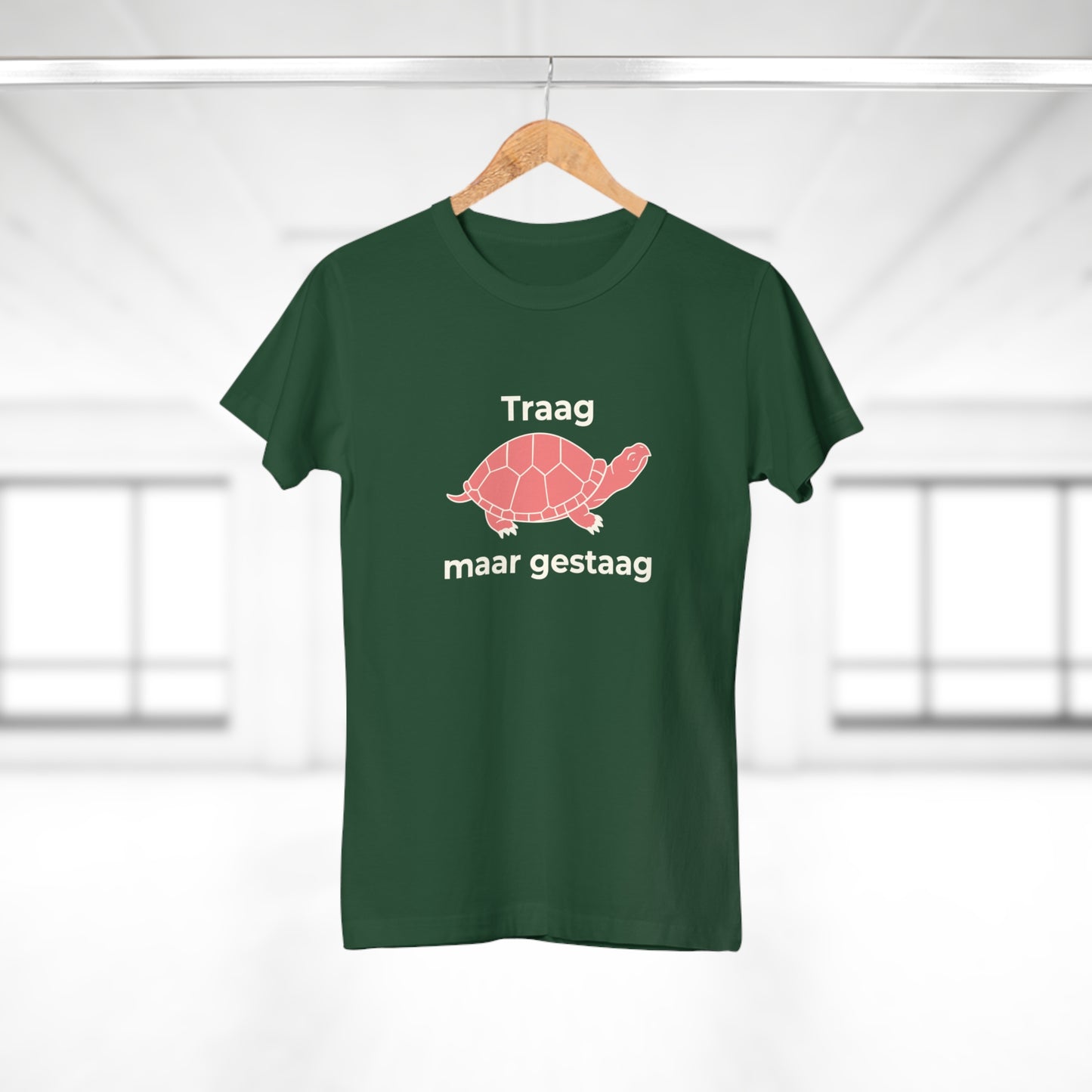 Dames T-shirt - Traag maar gestaag