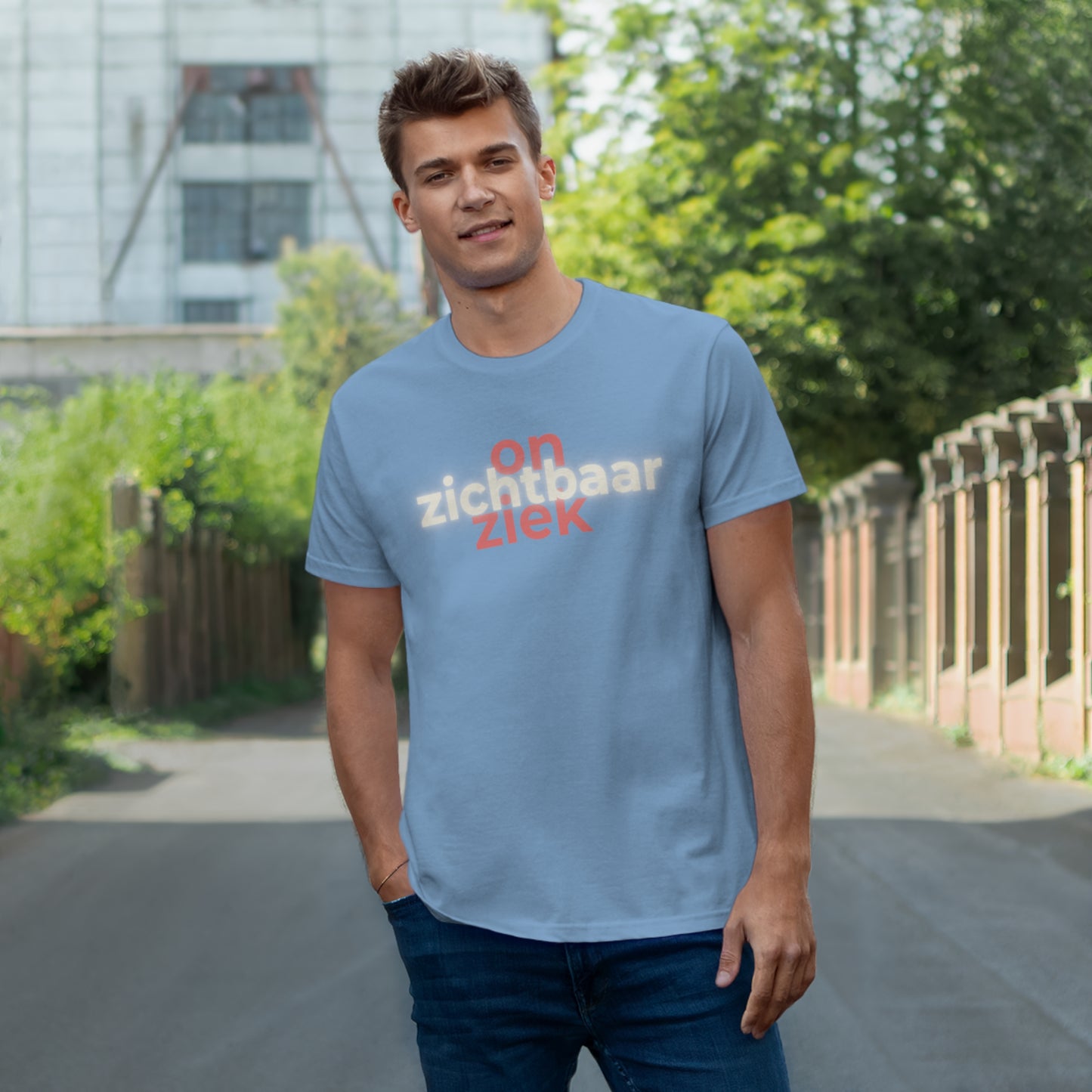 Uniseks T-Shirt - 'Onzichtbaar ziek'