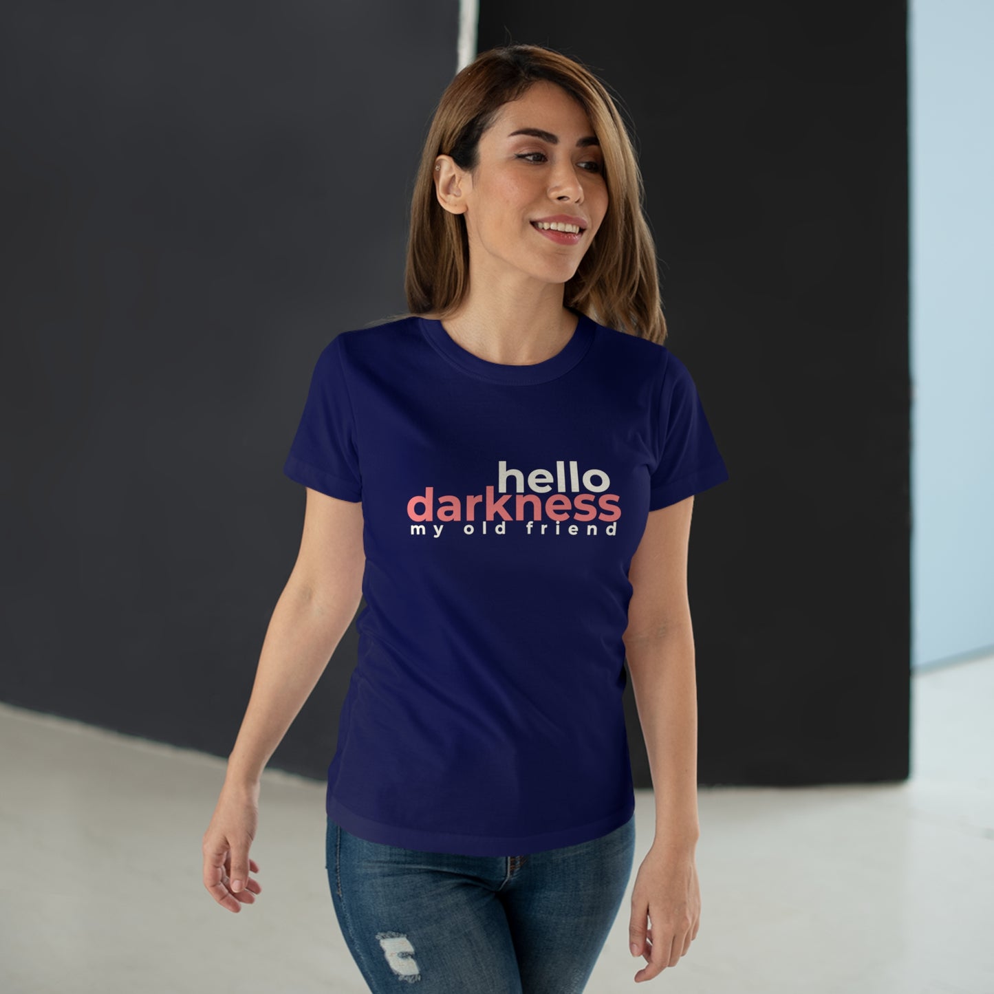 Dames T-shirt - Hello darkness my old friend