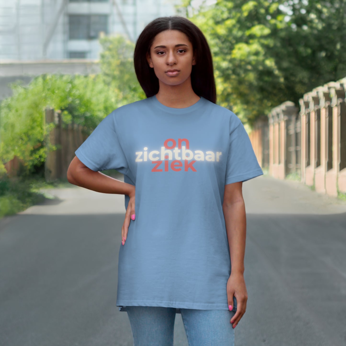 Uniseks T-Shirt - 'Onzichtbaar ziek'