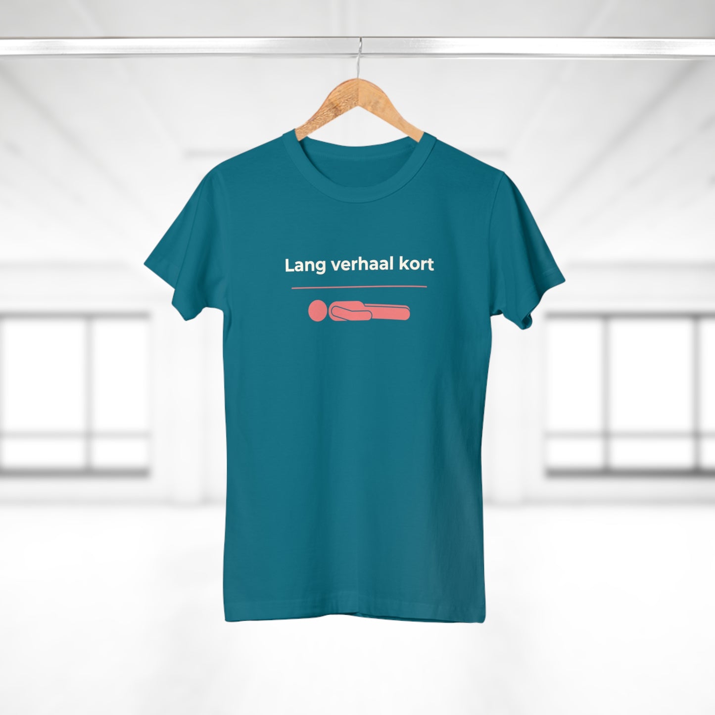 Dames T-shirt - Lang verhaal kort
