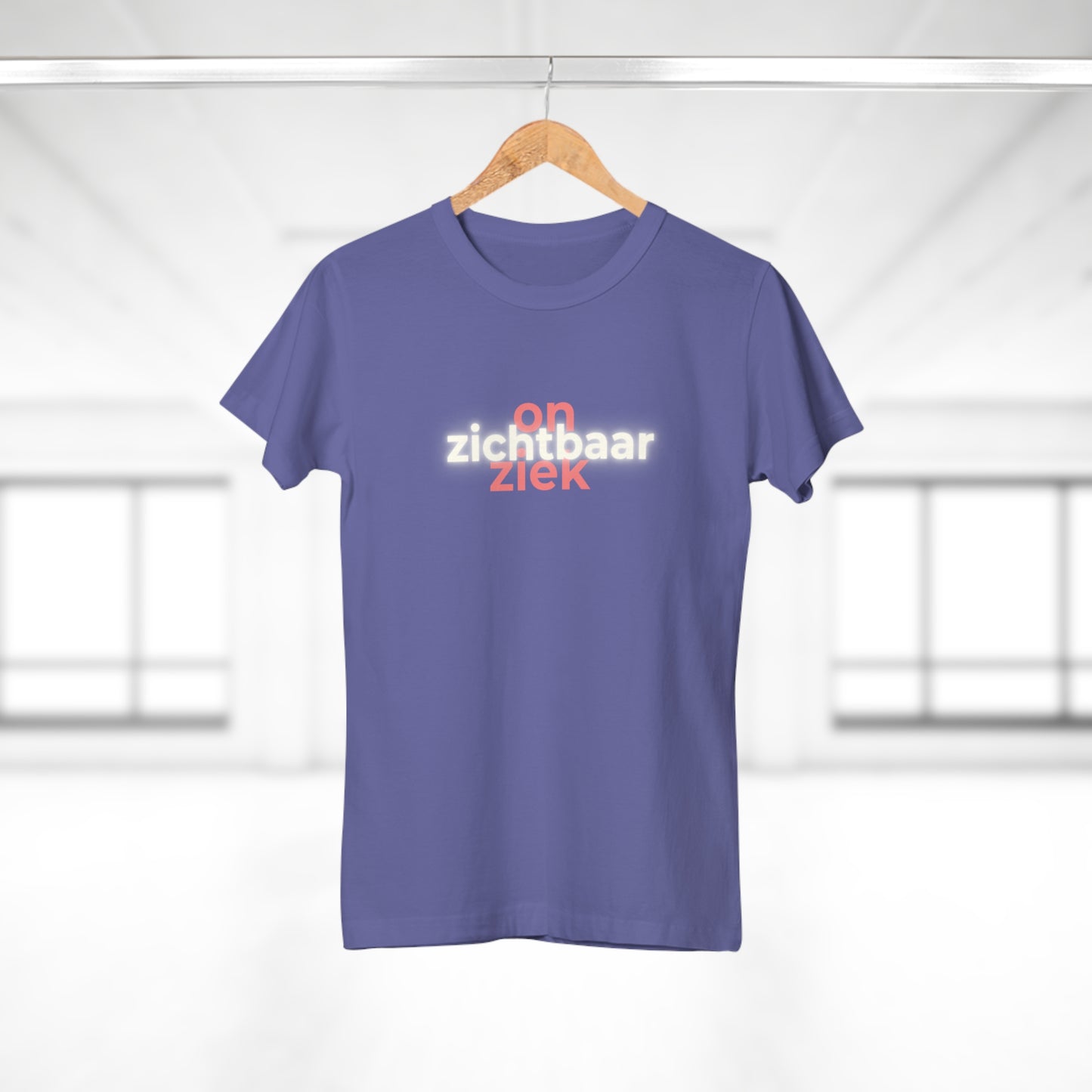 Dames T-shirt - Onzichtbaar ziek