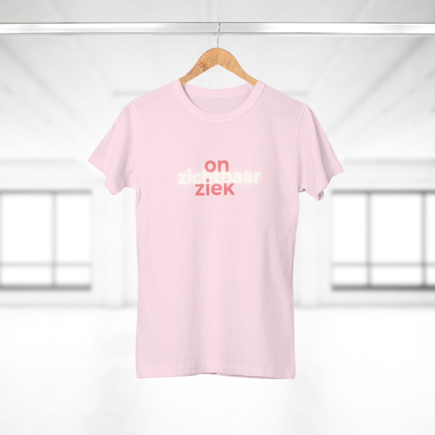 Dames T-shirt - Onzichtbaar ziek