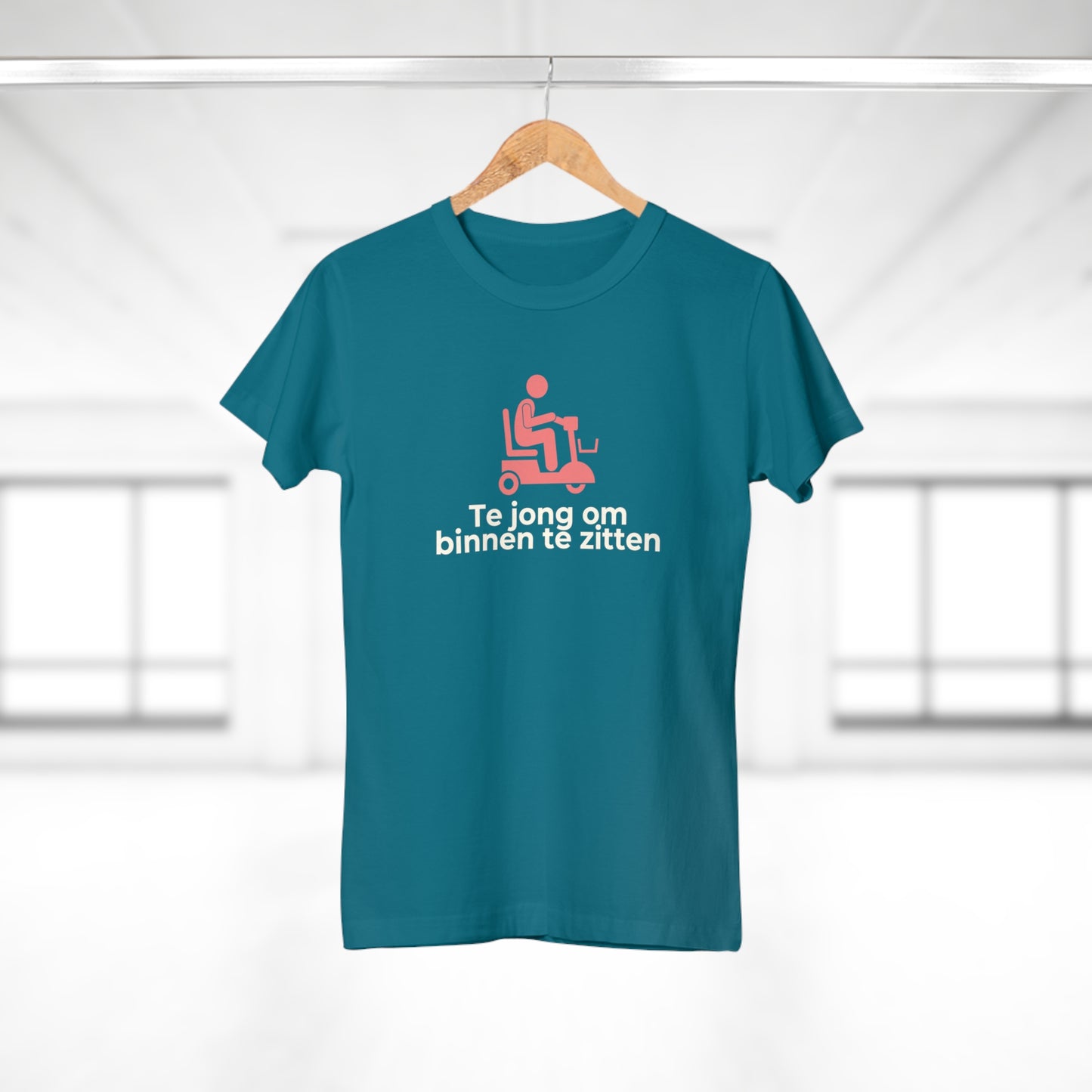 Dames T-shirt - Te jong om binnen te zitten