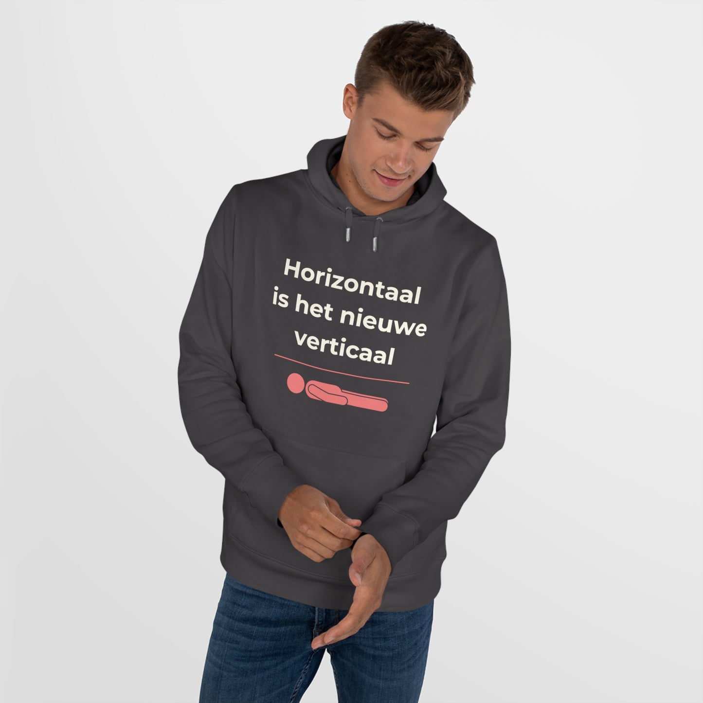 Hoodie - Horizontaal is het nieuwe verticaal