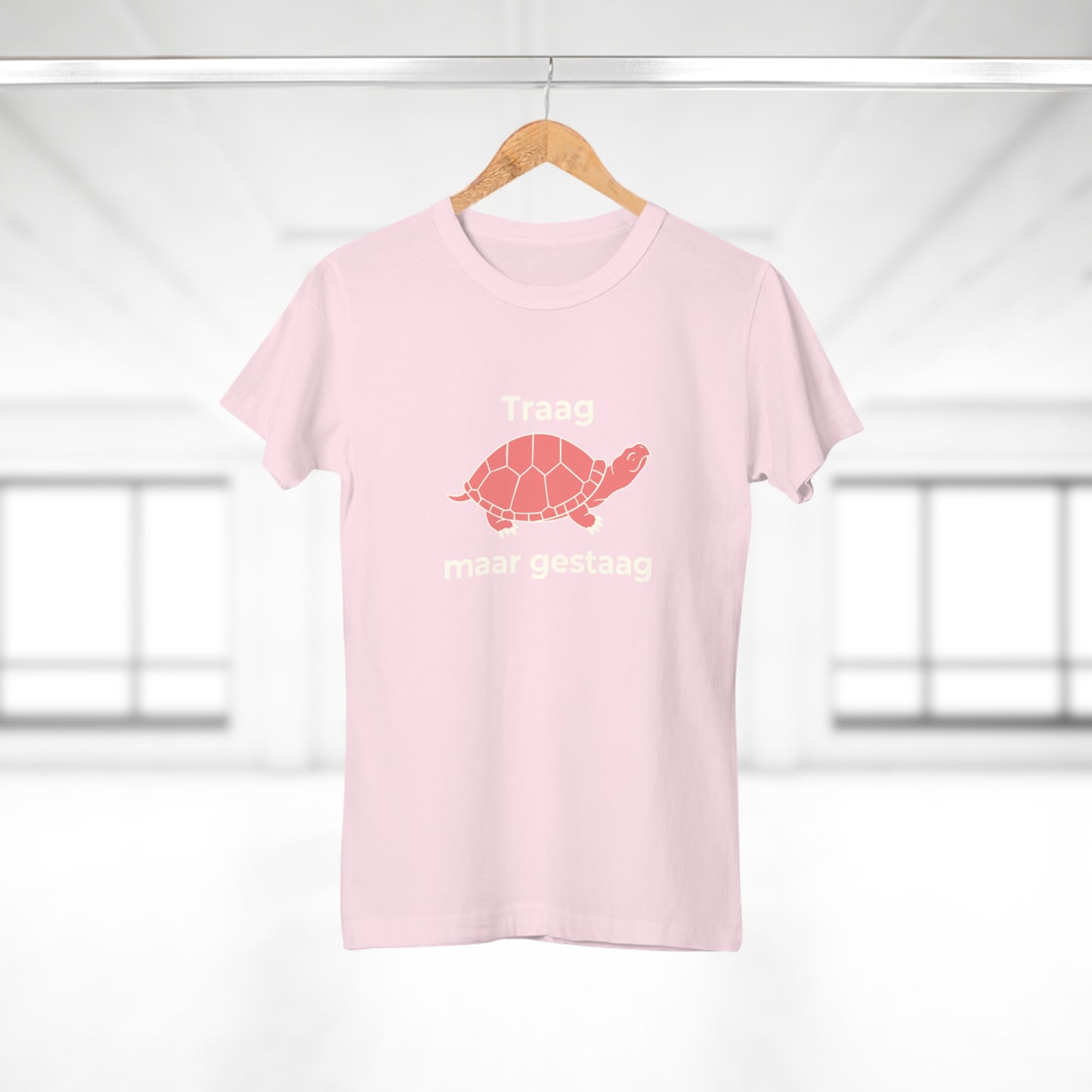 Dames T-shirt - Traag maar gestaag