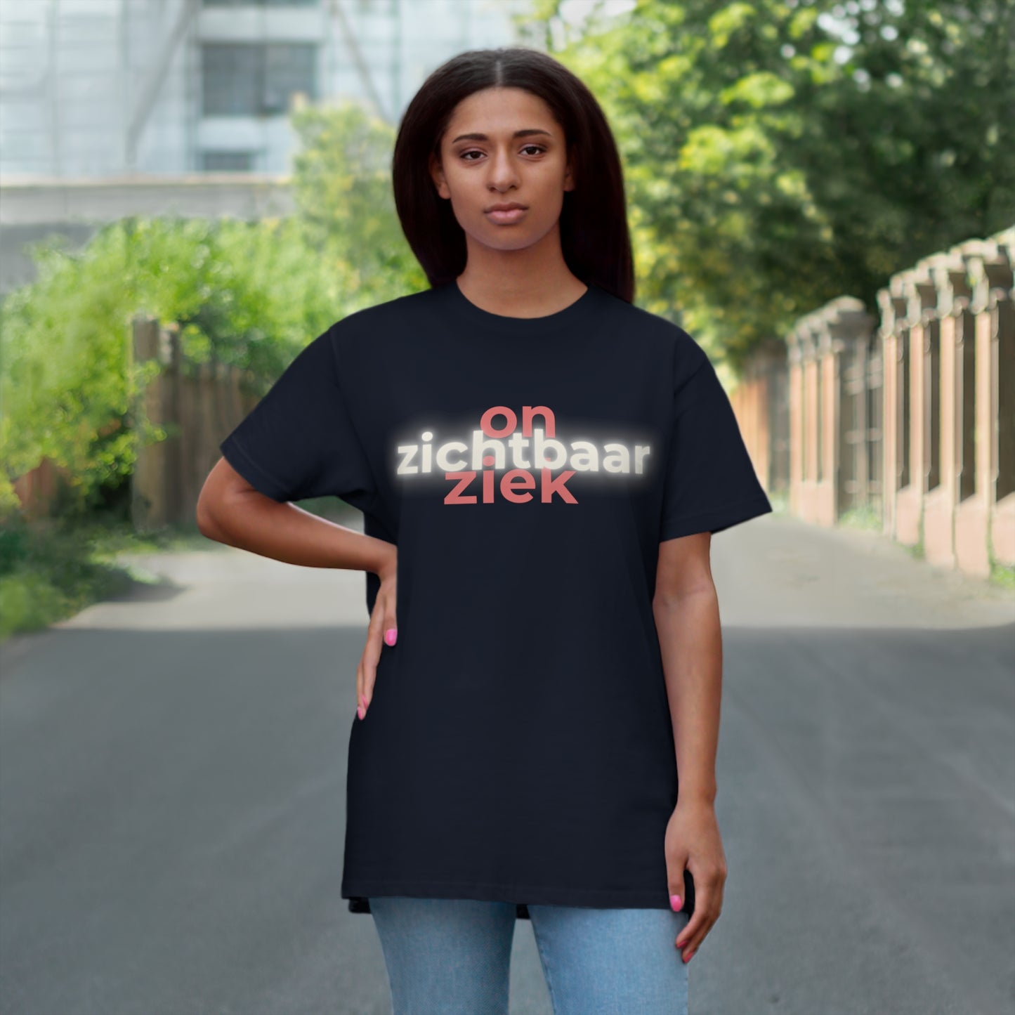 Uniseks T-Shirt - 'Onzichtbaar ziek'