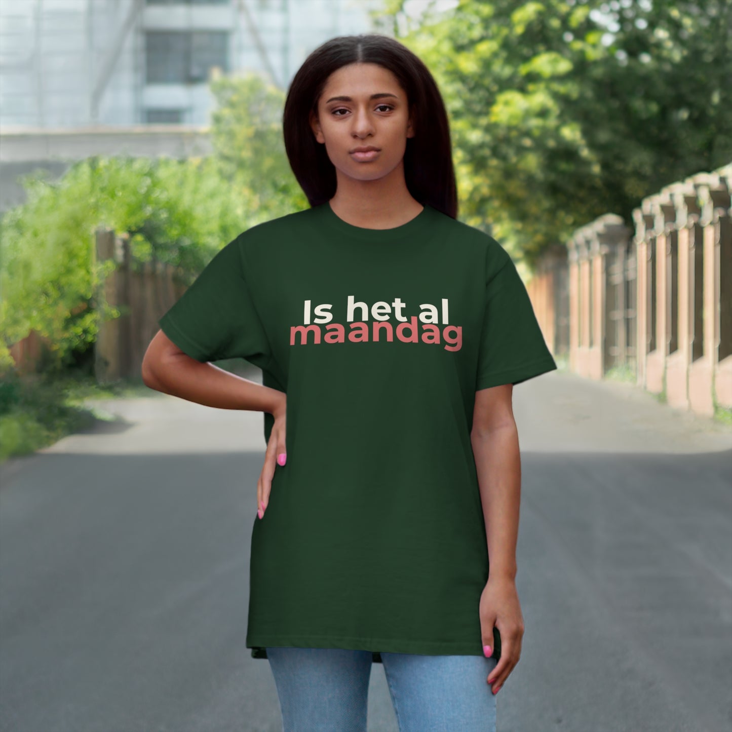 Uniseks T-Shirt - 'Is het al maandag'