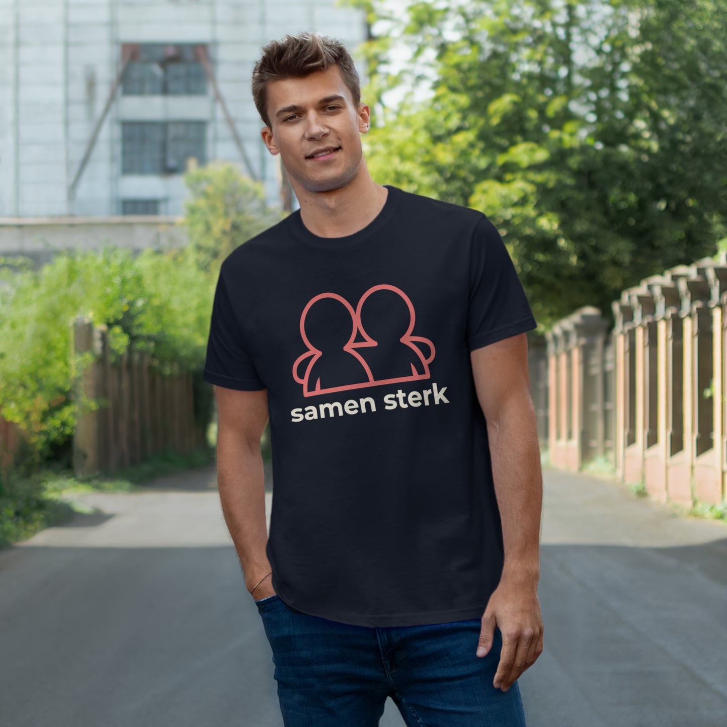 Uniseks T-Shirt - 'Samen sterk'
