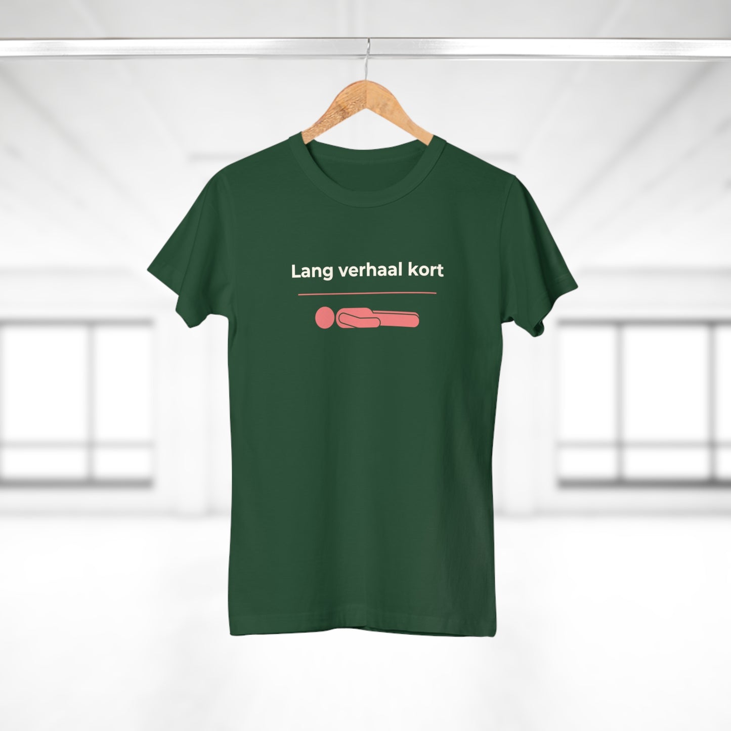 Dames T-shirt - Lang verhaal kort