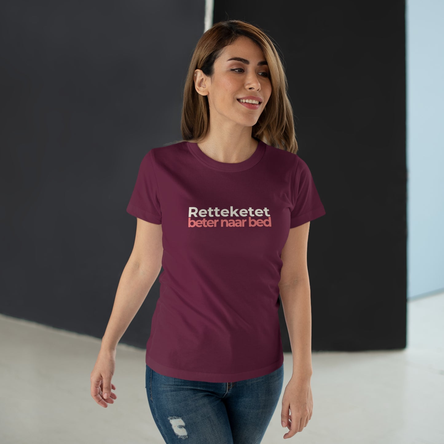 Dames T-shirt - Retteketet beter naar bed
