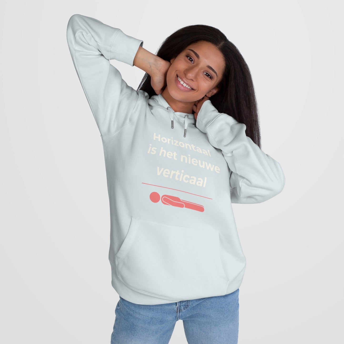 Hoodie - Horizontaal is het nieuwe verticaal
