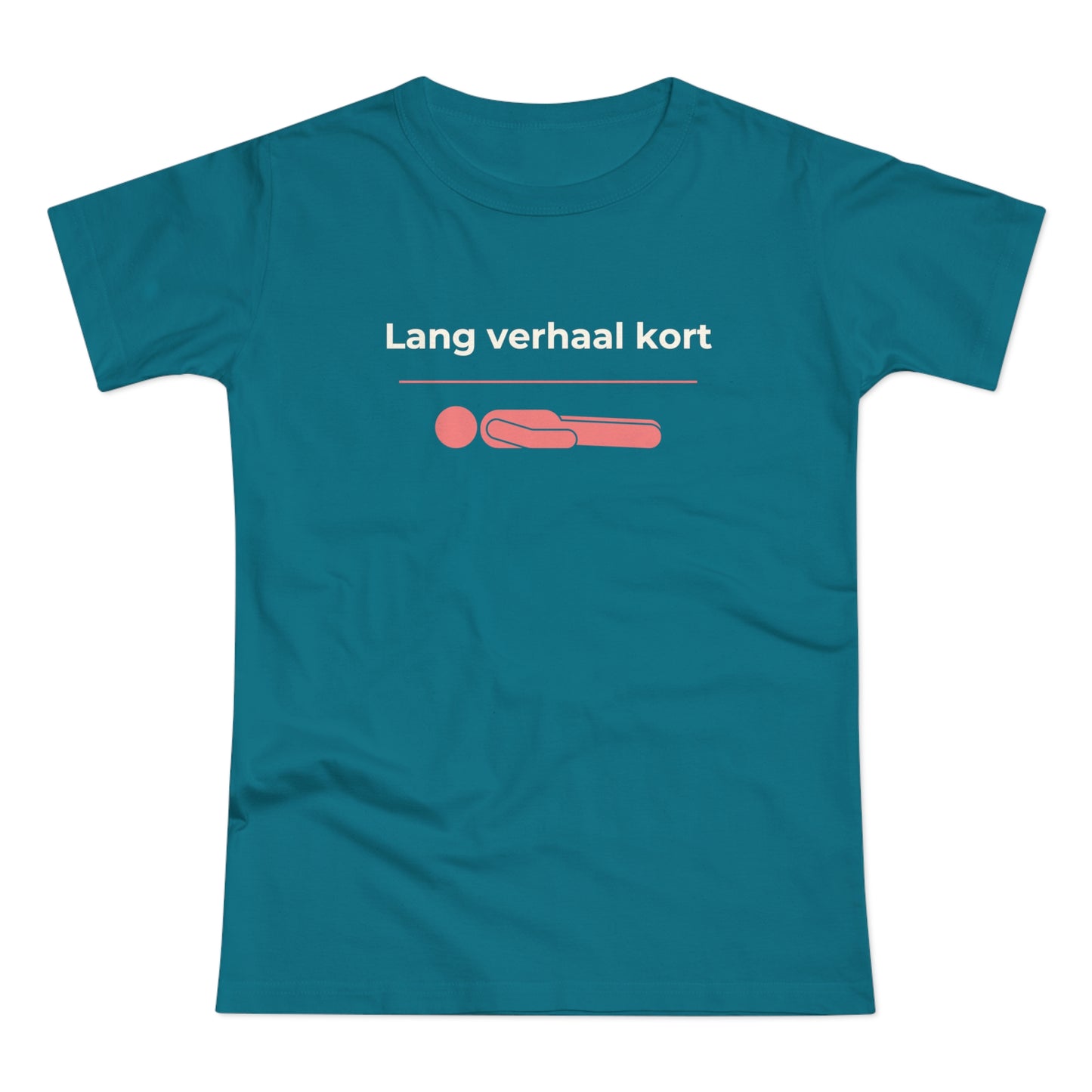 Dames T-shirt - Lang verhaal kort