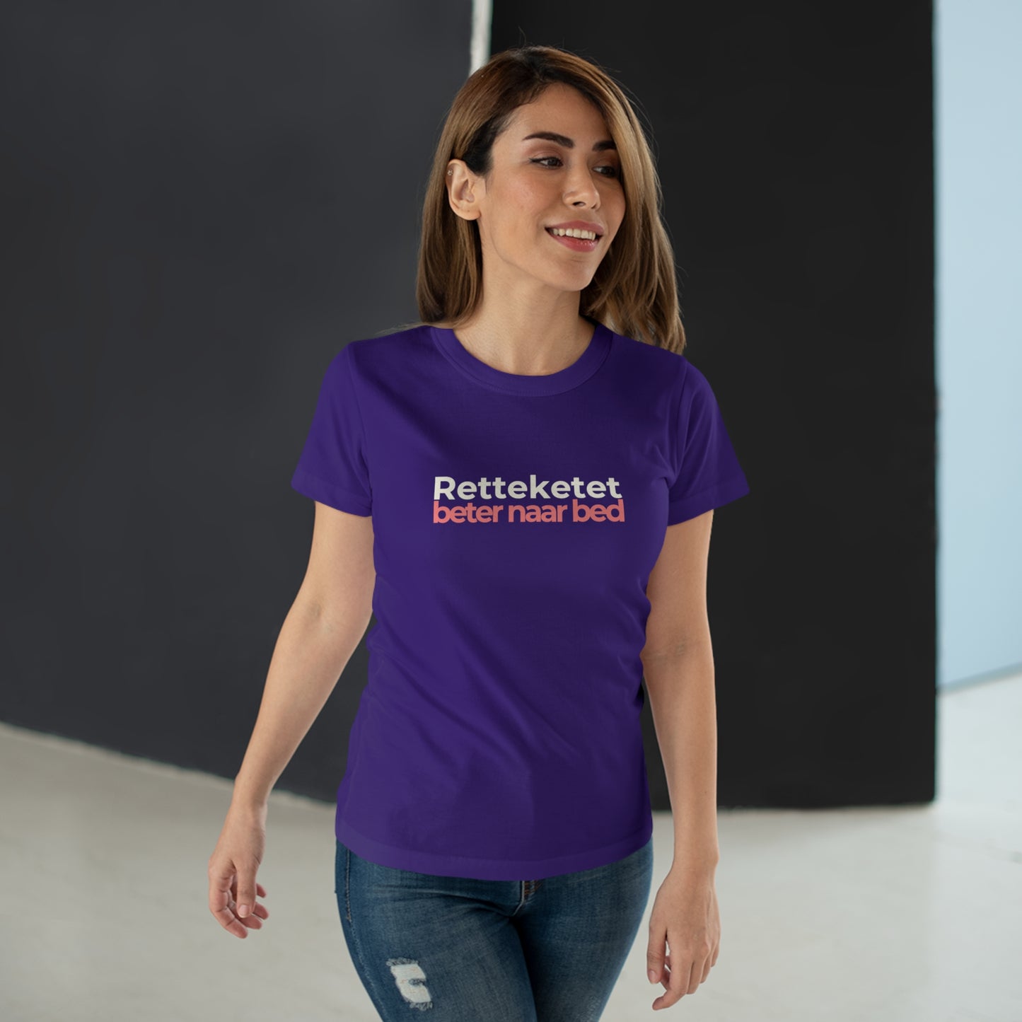 Dames T-shirt - Retteketet beter naar bed