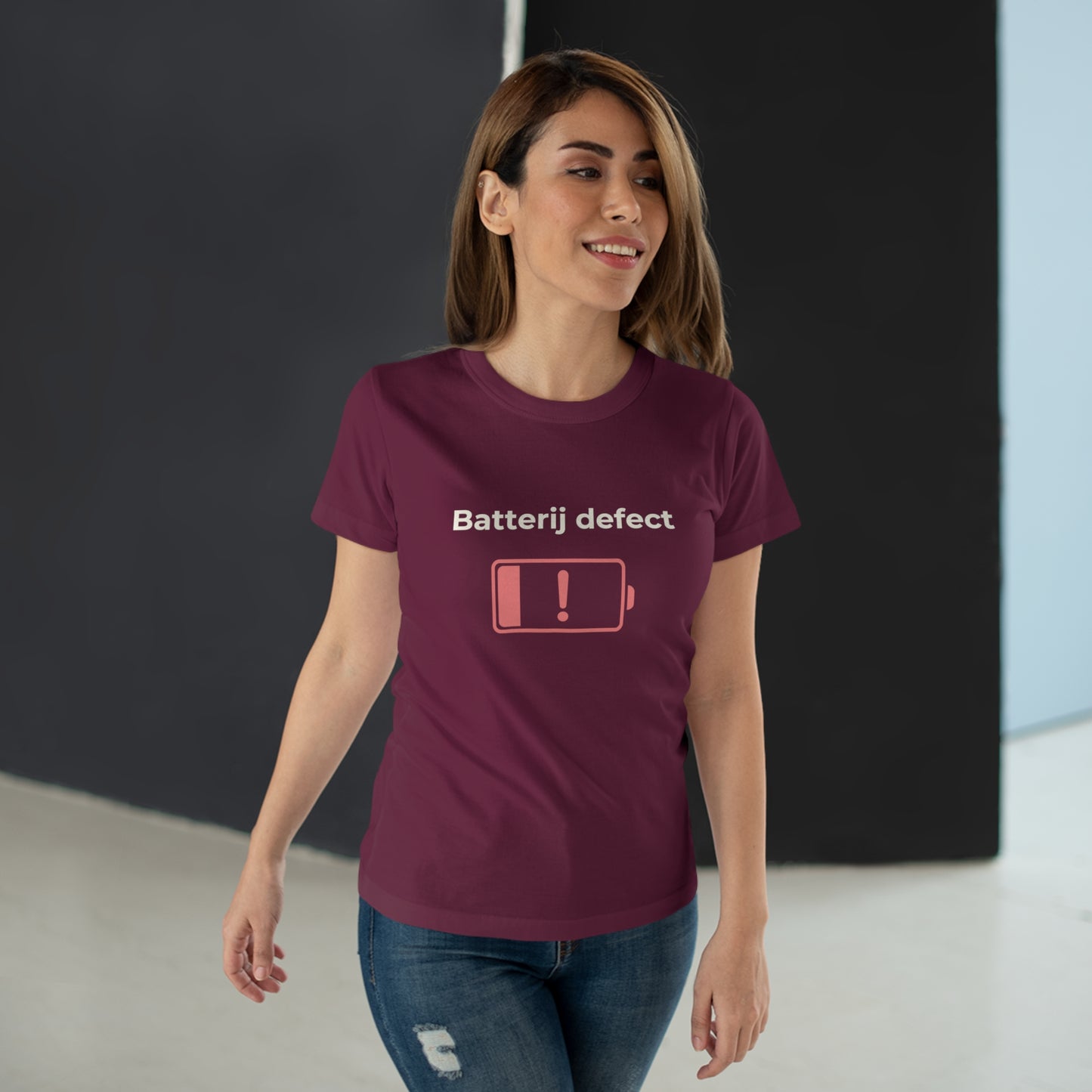 Dames T-shirt - Batterij defect