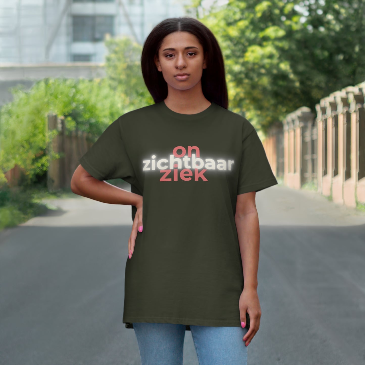 Uniseks T-Shirt - 'Onzichtbaar ziek'