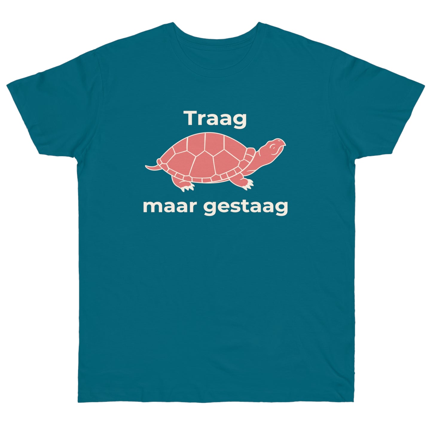 Uniseks T-Shirt - 'Traag maar gestaag'