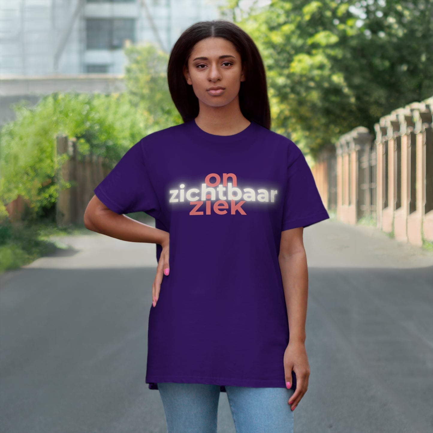Uniseks T-Shirt - 'Onzichtbaar ziek'