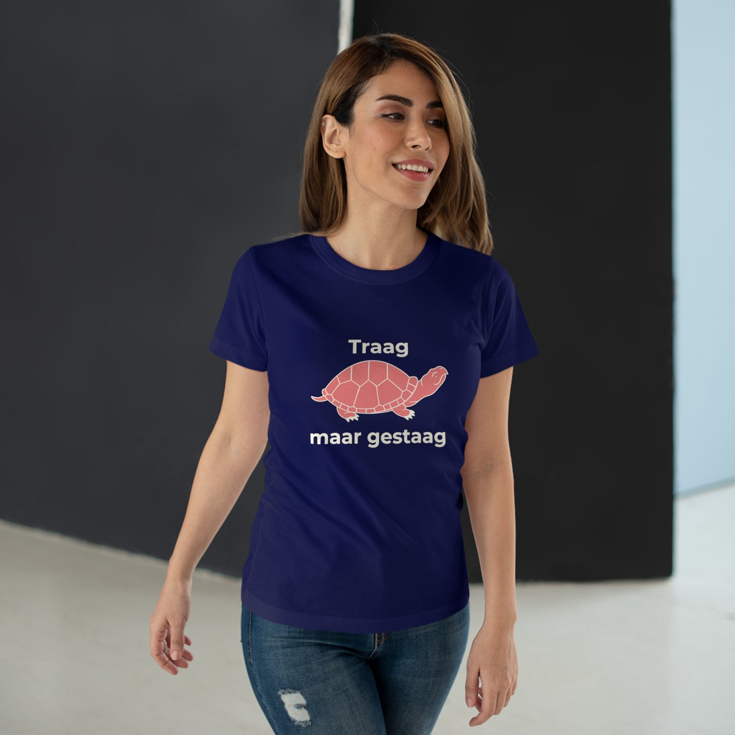 Dames T-shirt - Traag maar gestaag