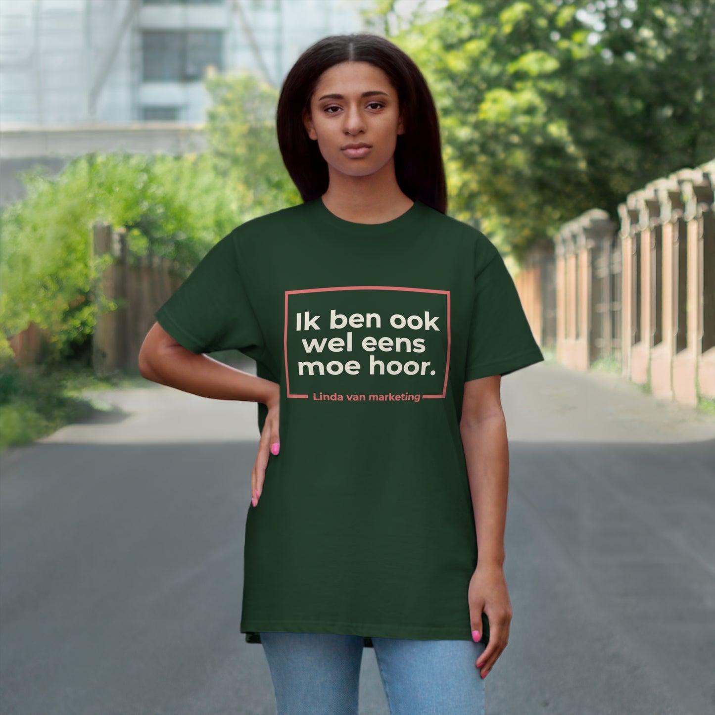 Uniseks T-Shirt - 'Ik ben ook wel eens moe hoor'