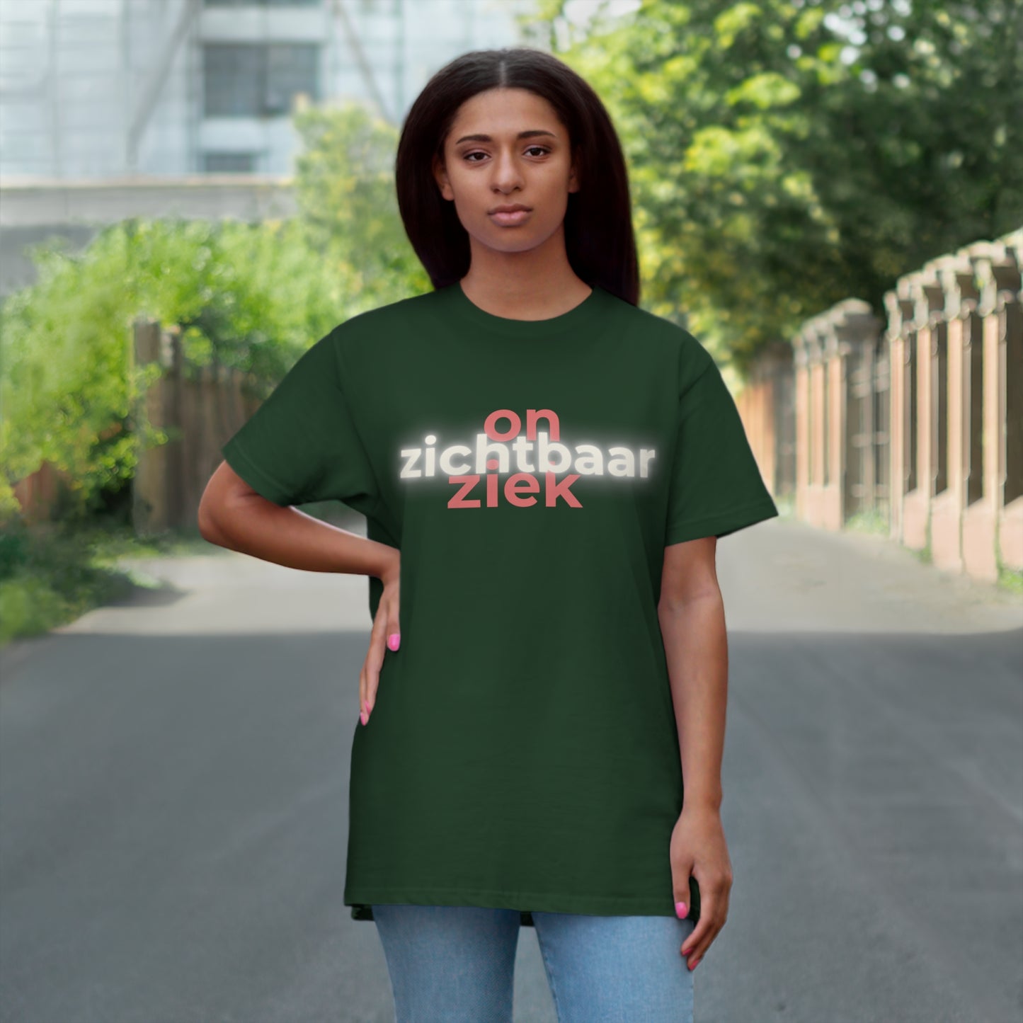 Uniseks T-Shirt - 'Onzichtbaar ziek'