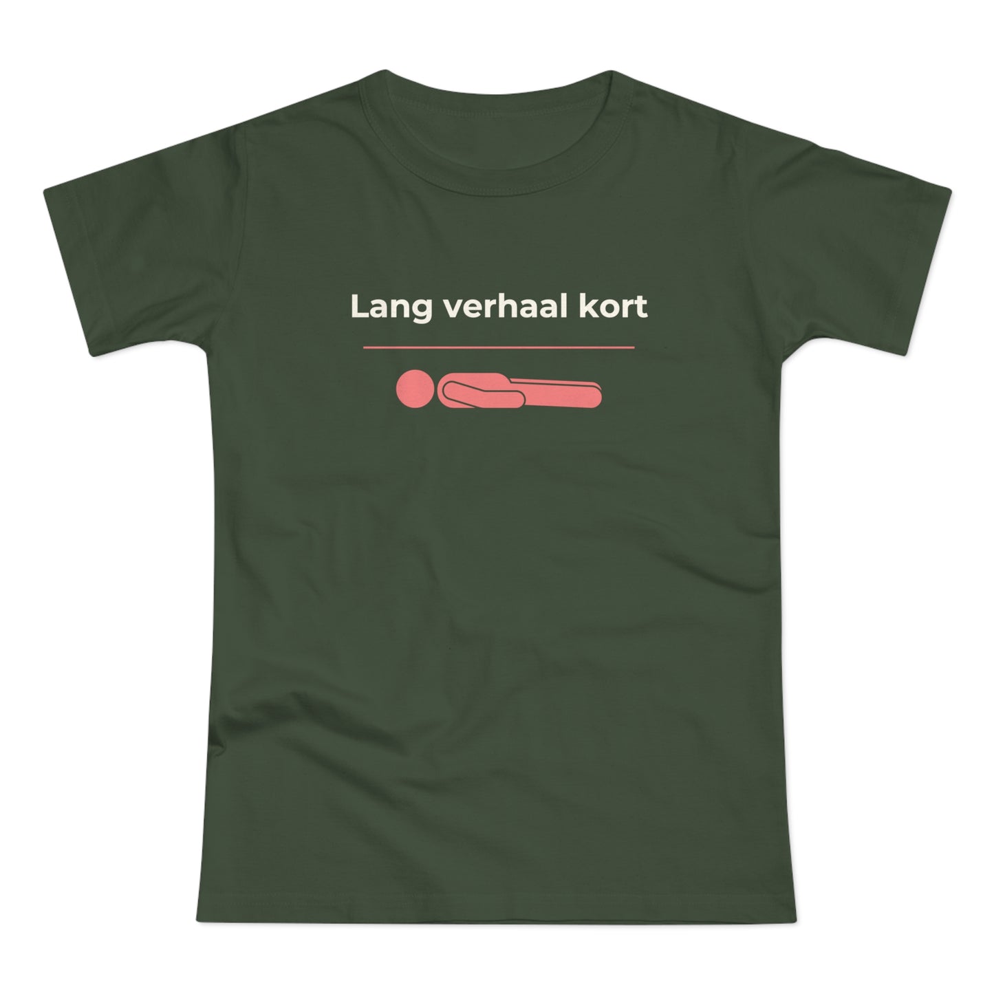 Dames T-shirt - Lang verhaal kort