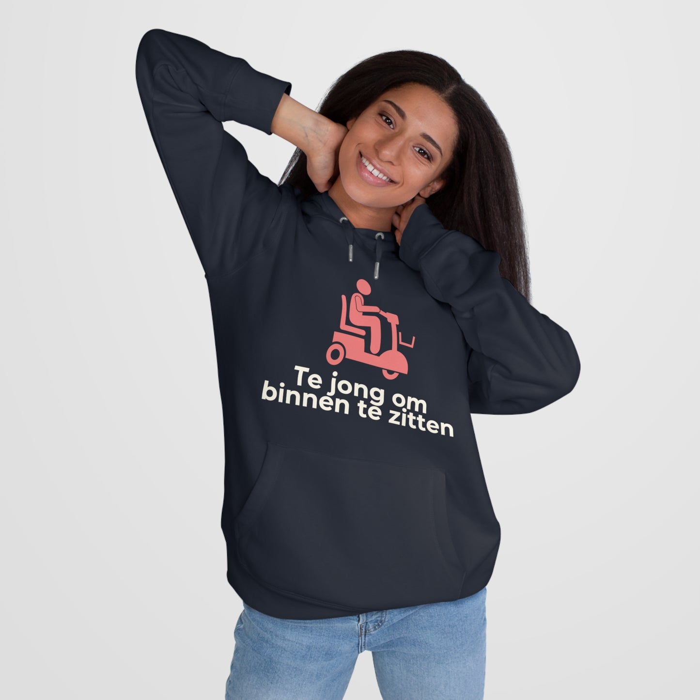Hoodie - Te jong om binnen te zitten