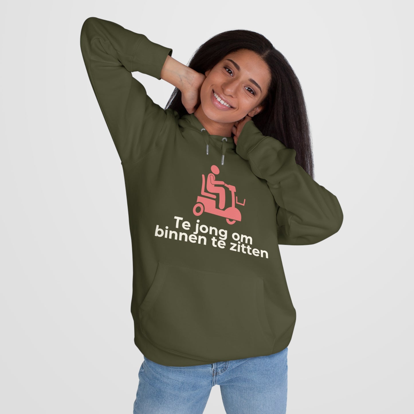 Hoodie - Te jong om binnen te zitten