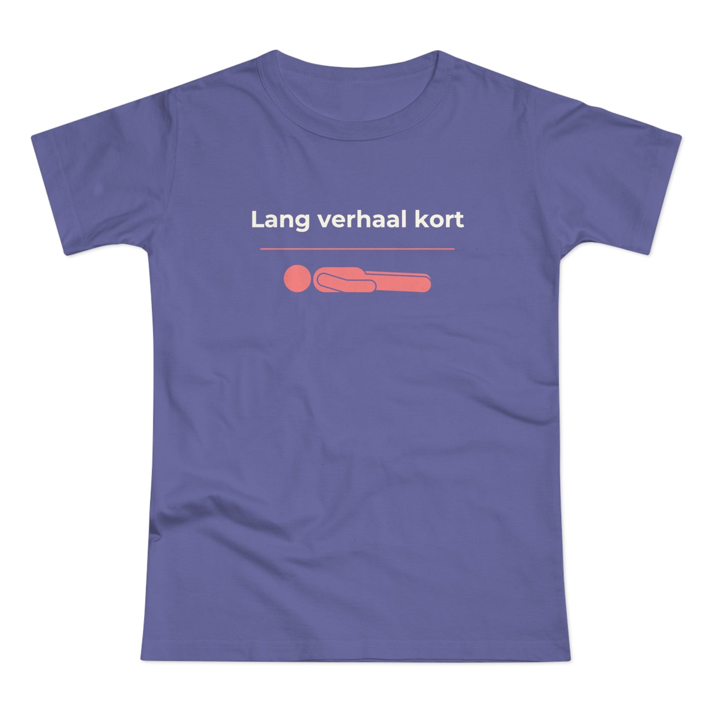 Dames T-shirt - Lang verhaal kort