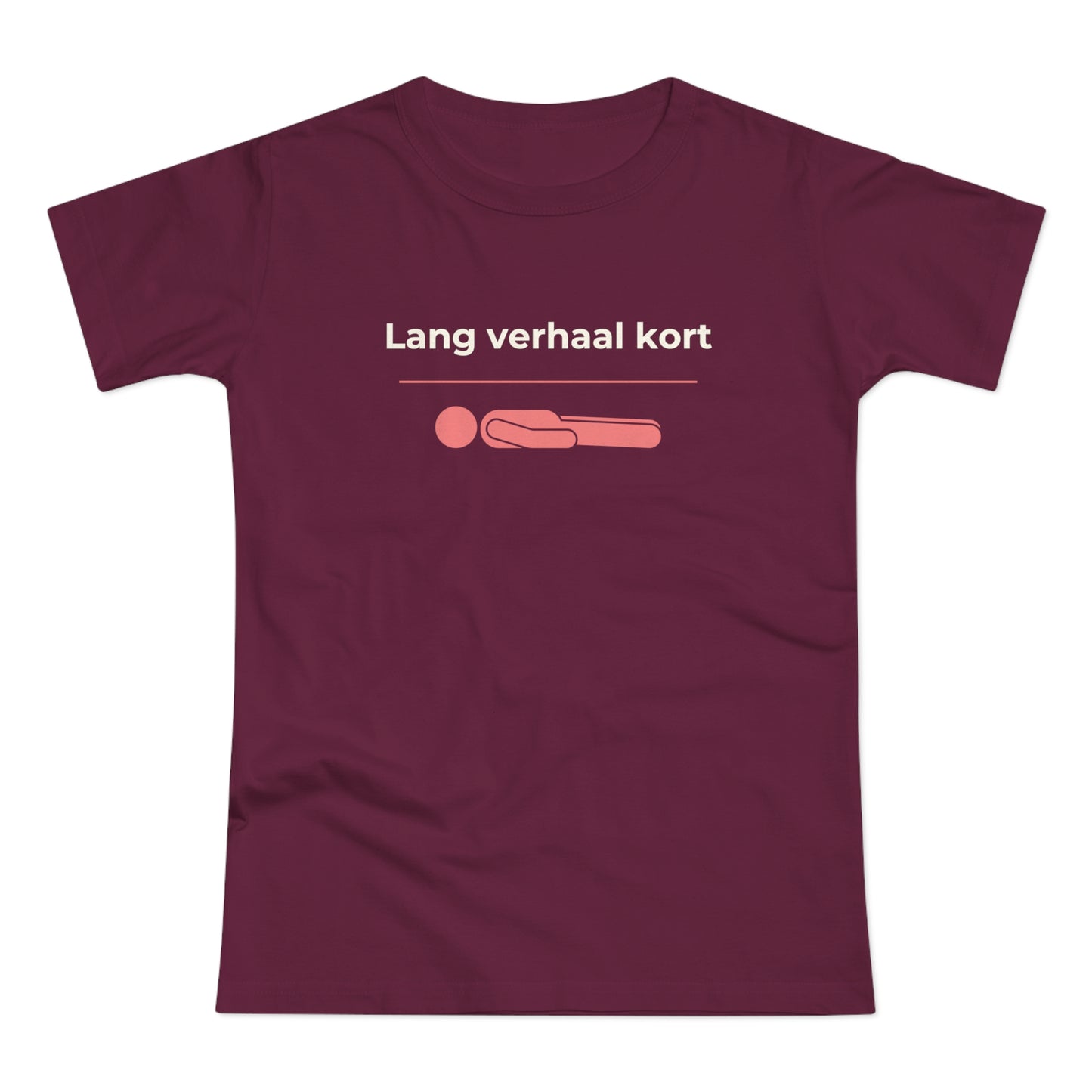 Dames T-shirt - Lang verhaal kort