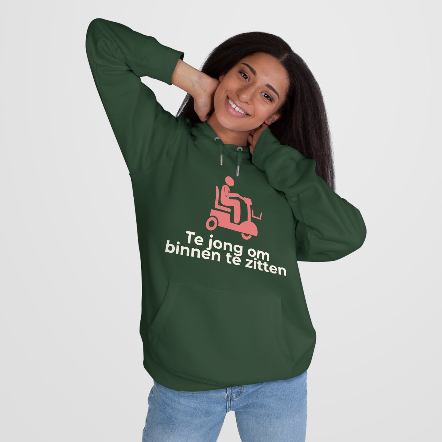 Hoodie - Te jong om binnen te zitten